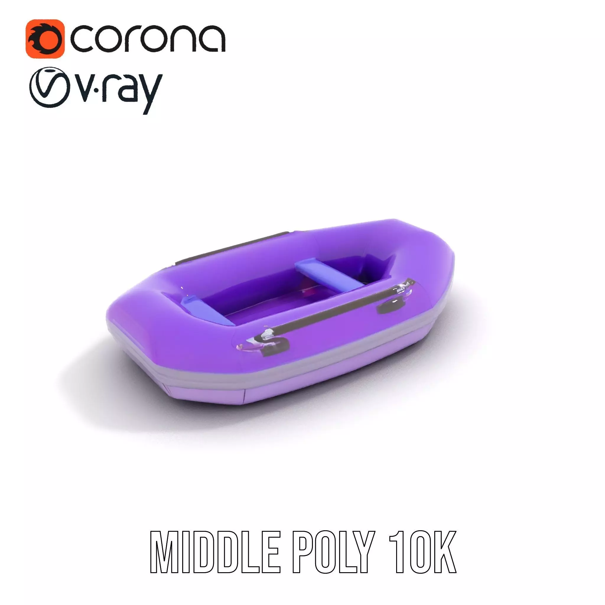 Vibrant Purple Raft model pack Low-poly 3D model_16