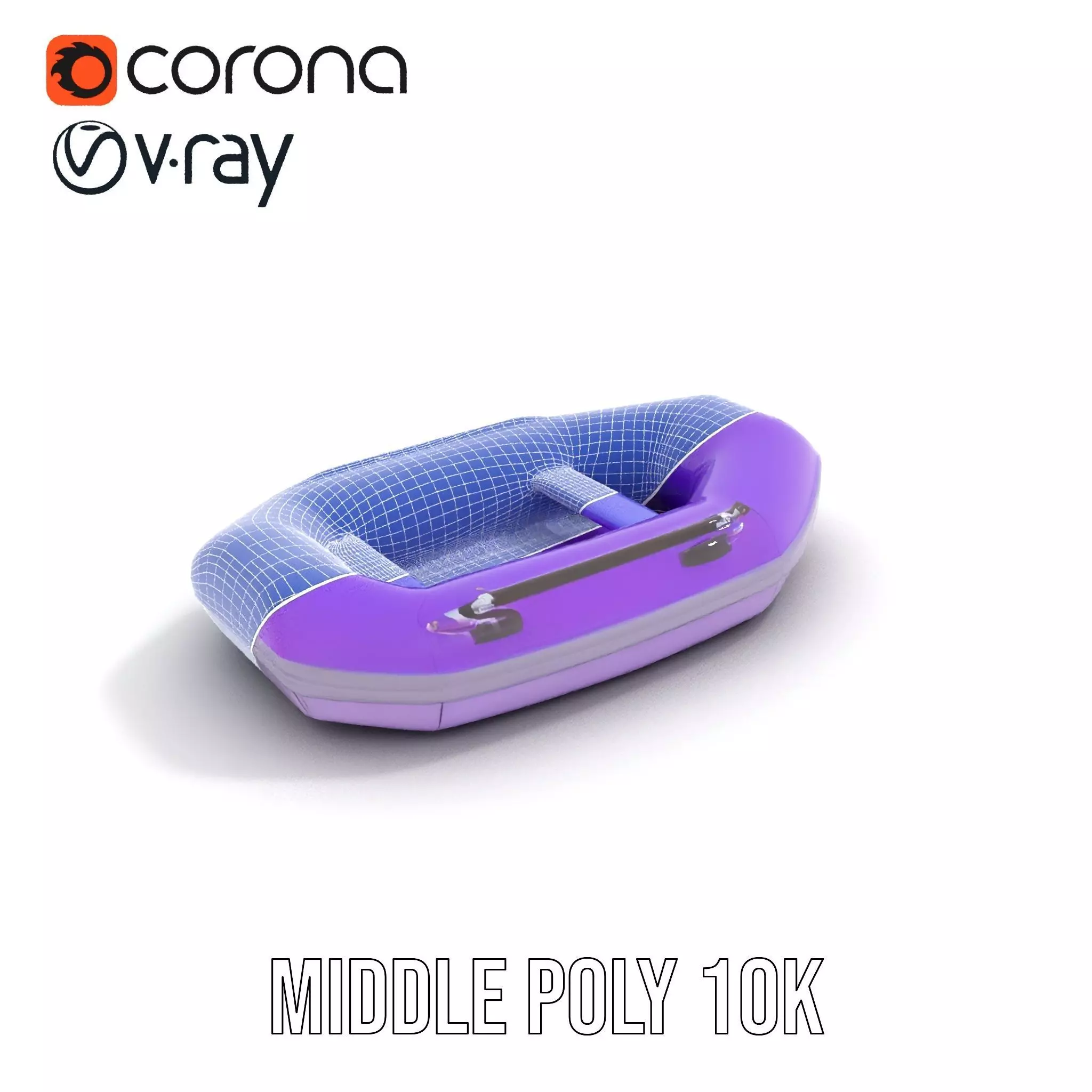 Vibrant Purple Raft model pack Low-poly 3D model_21