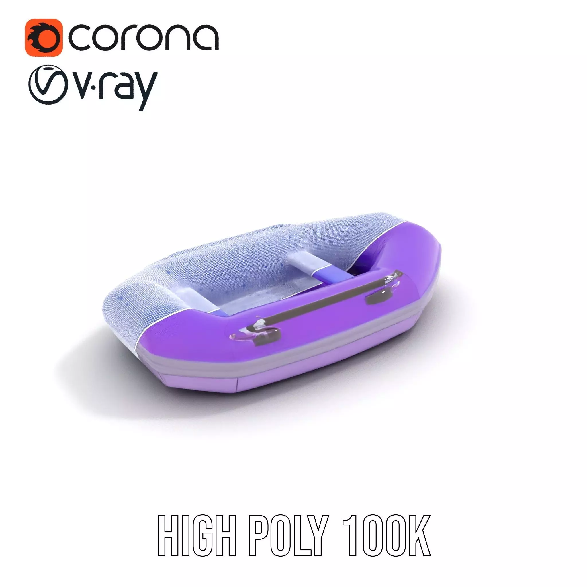Vibrant Purple Raft model pack Low-poly 3D model_15