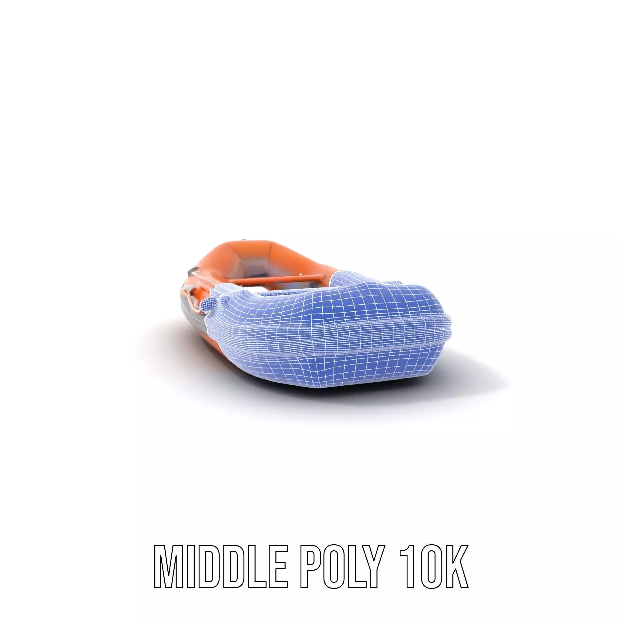Orange Inflatable Raft model pack Low-poly 3D model_13
