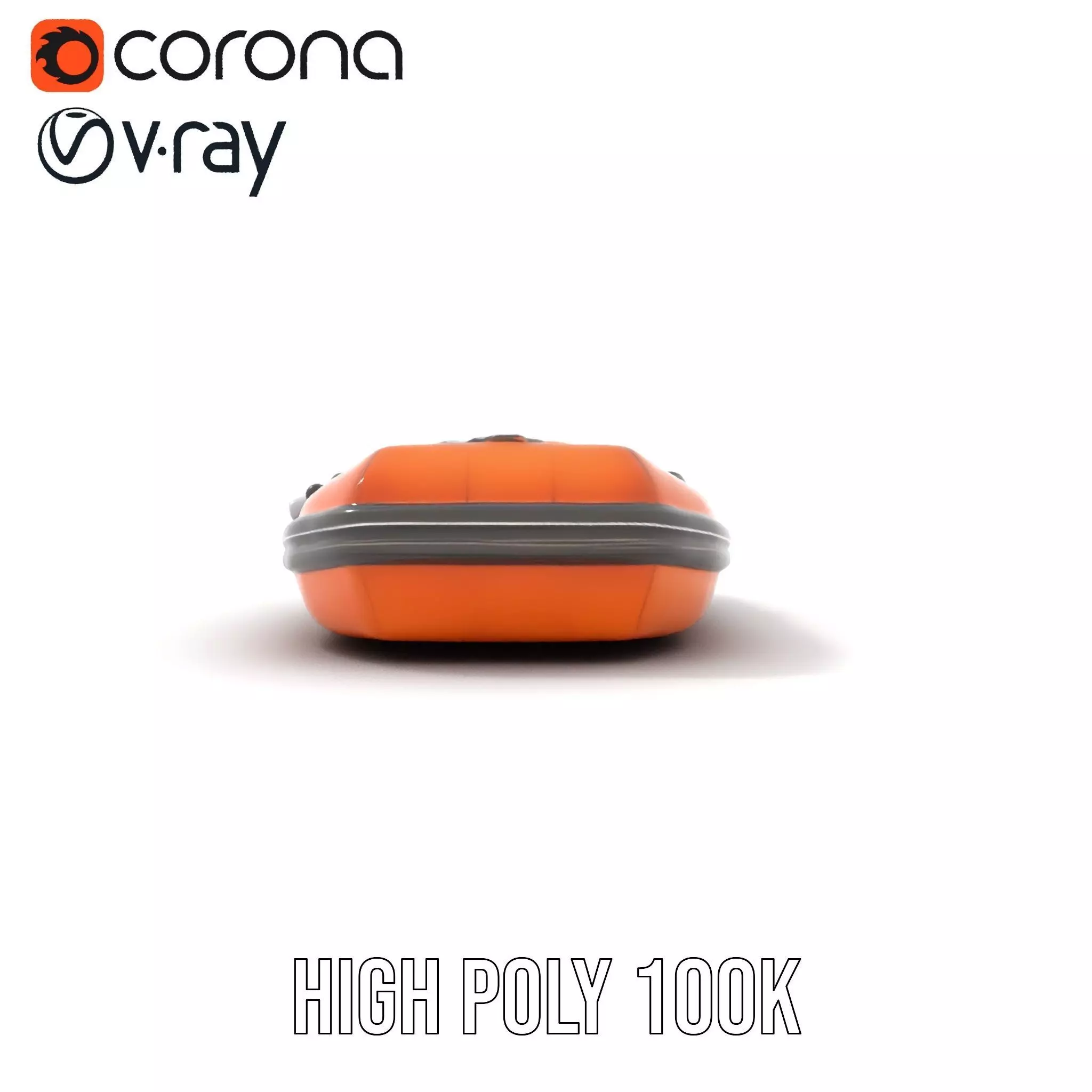 Orange Inflatable Raft model pack Low-poly 3D model_18