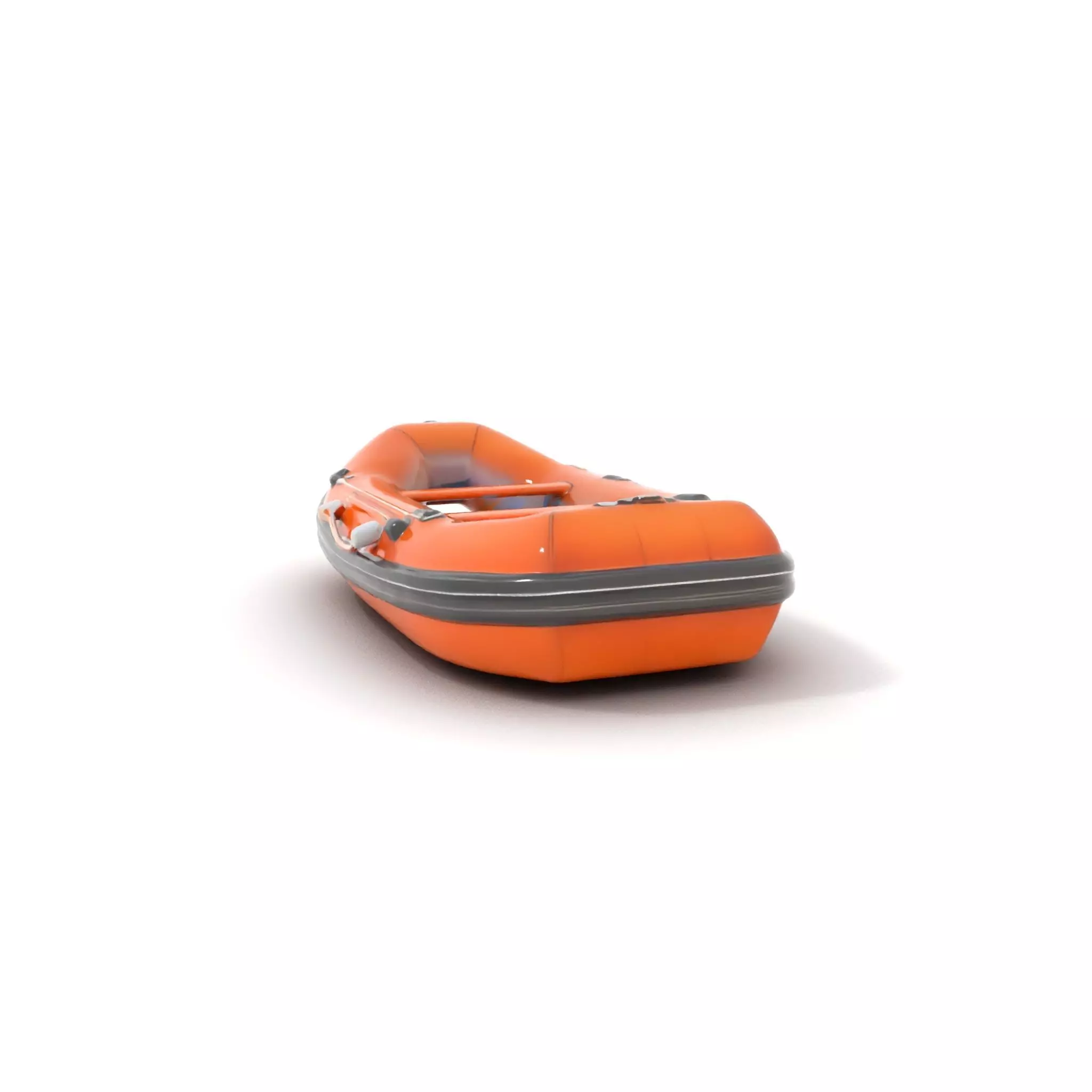 Orange Inflatable Raft model pack Low-poly 3D model_0