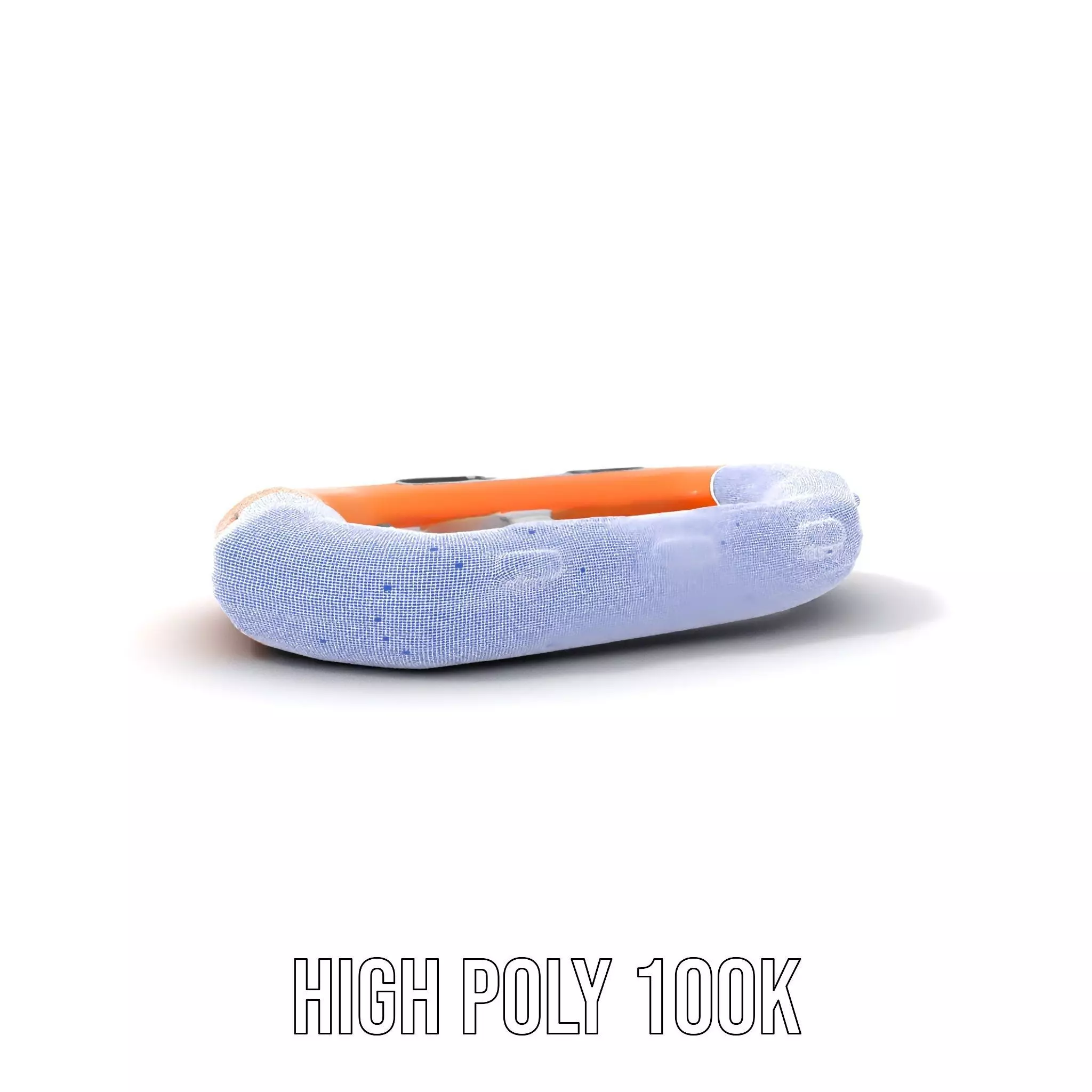 Vibrant Orange Raft model pack Low-poly 3D model_4