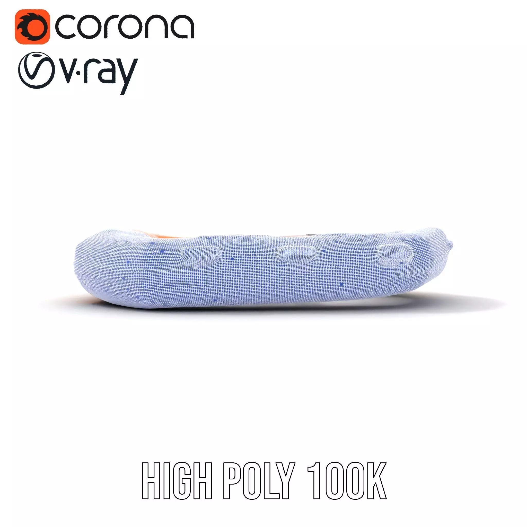 Vibrant Orange Raft model pack Low-poly 3D model_34