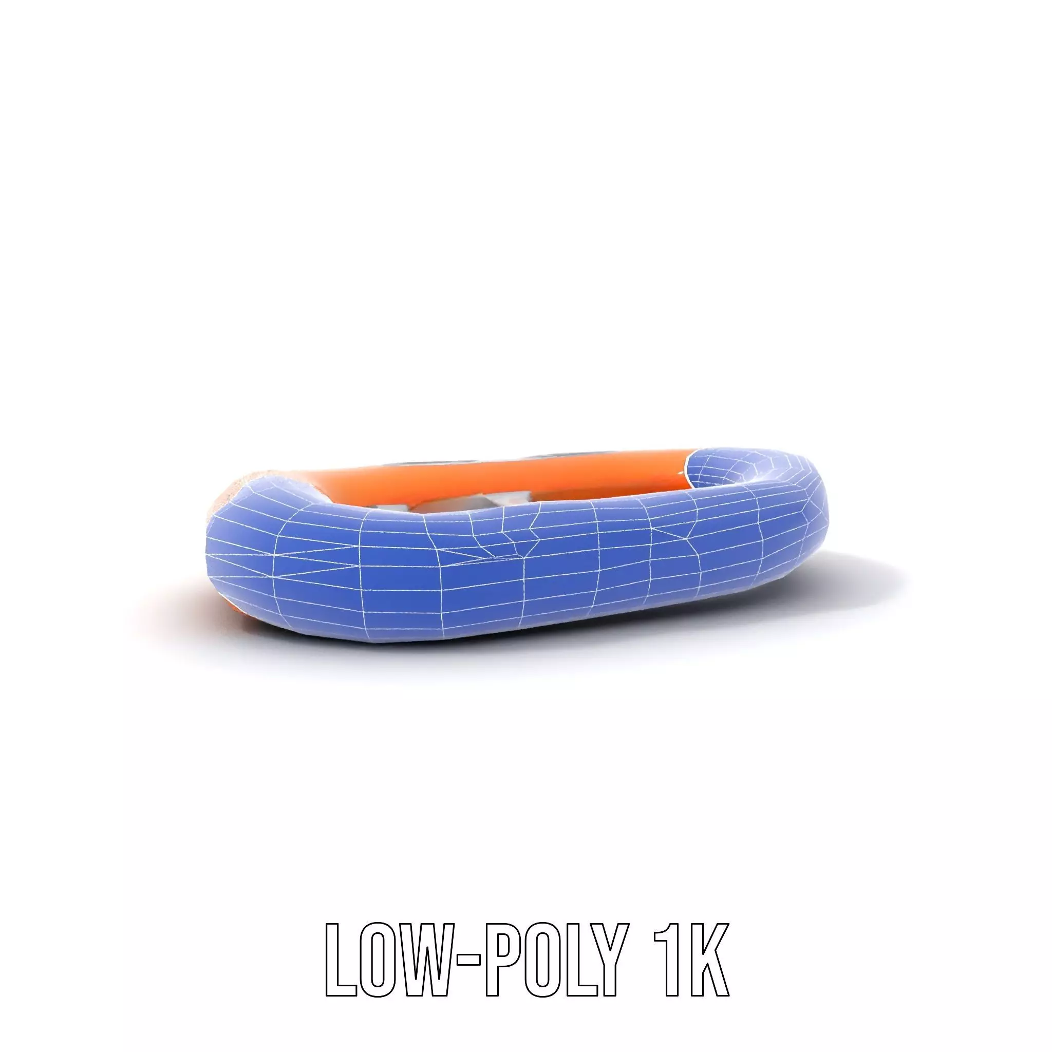 Vibrant Orange Raft model pack Low-poly 3D model_8