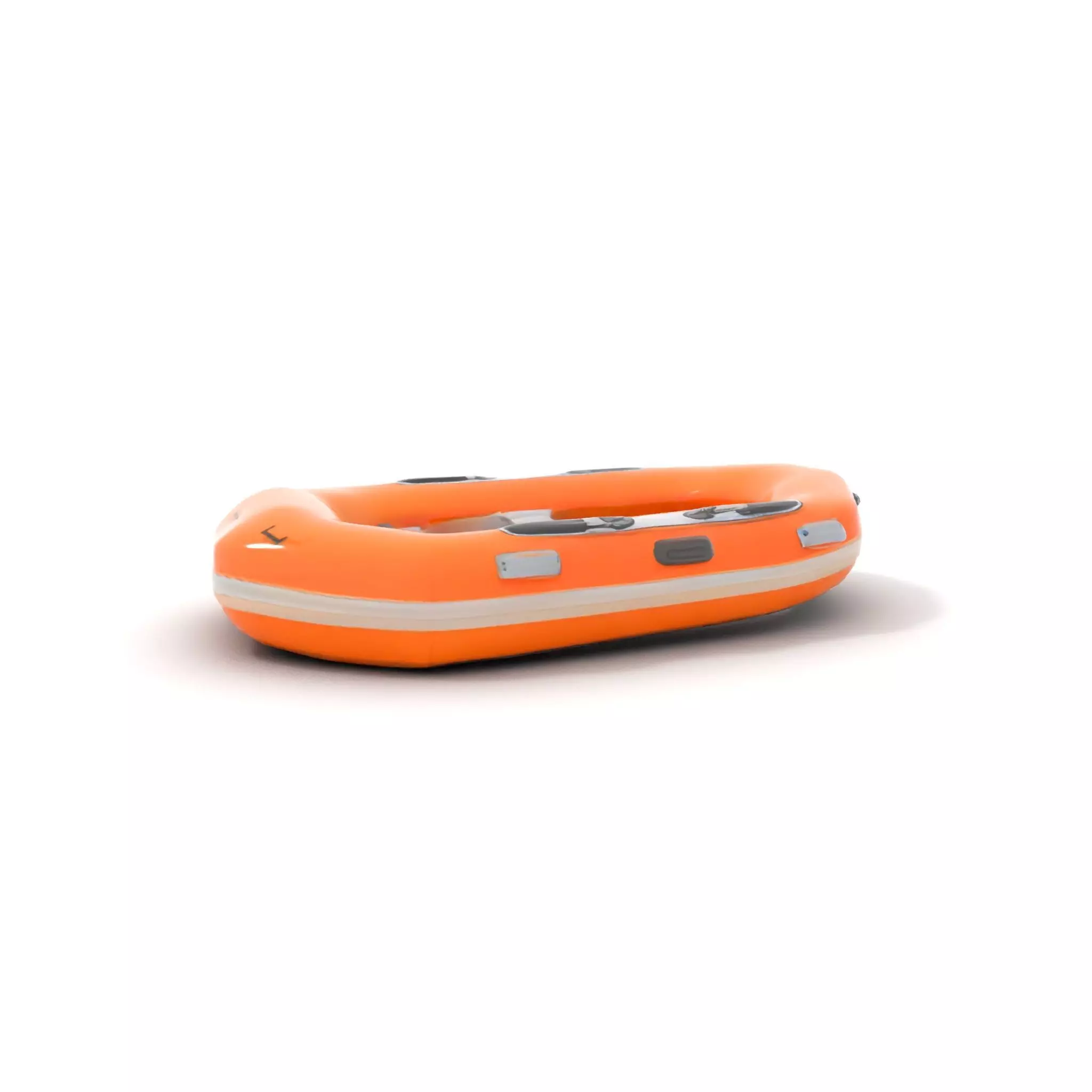 Vibrant Orange Raft model pack Low-poly 3D model_19