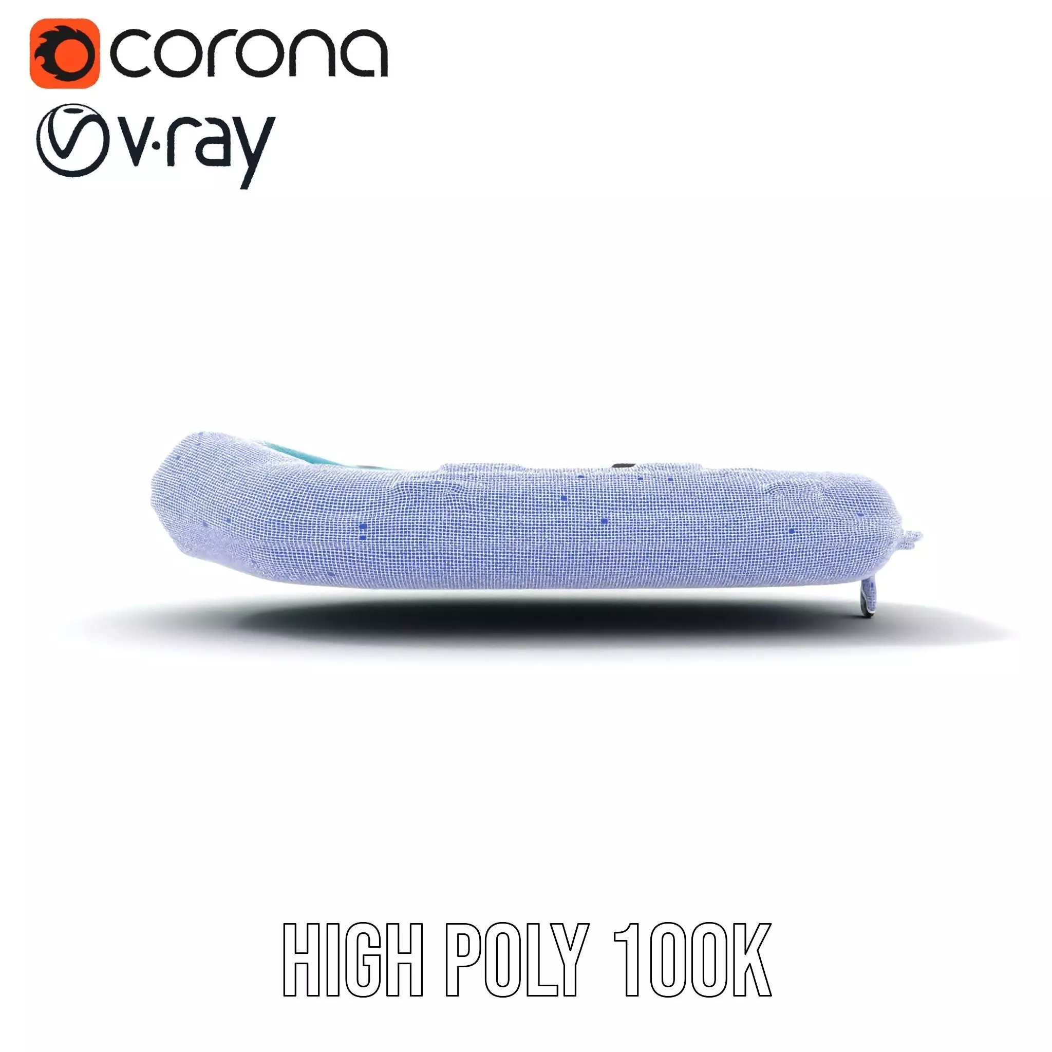 Teal Inflatable Raft model pack Low-poly 3D model_33