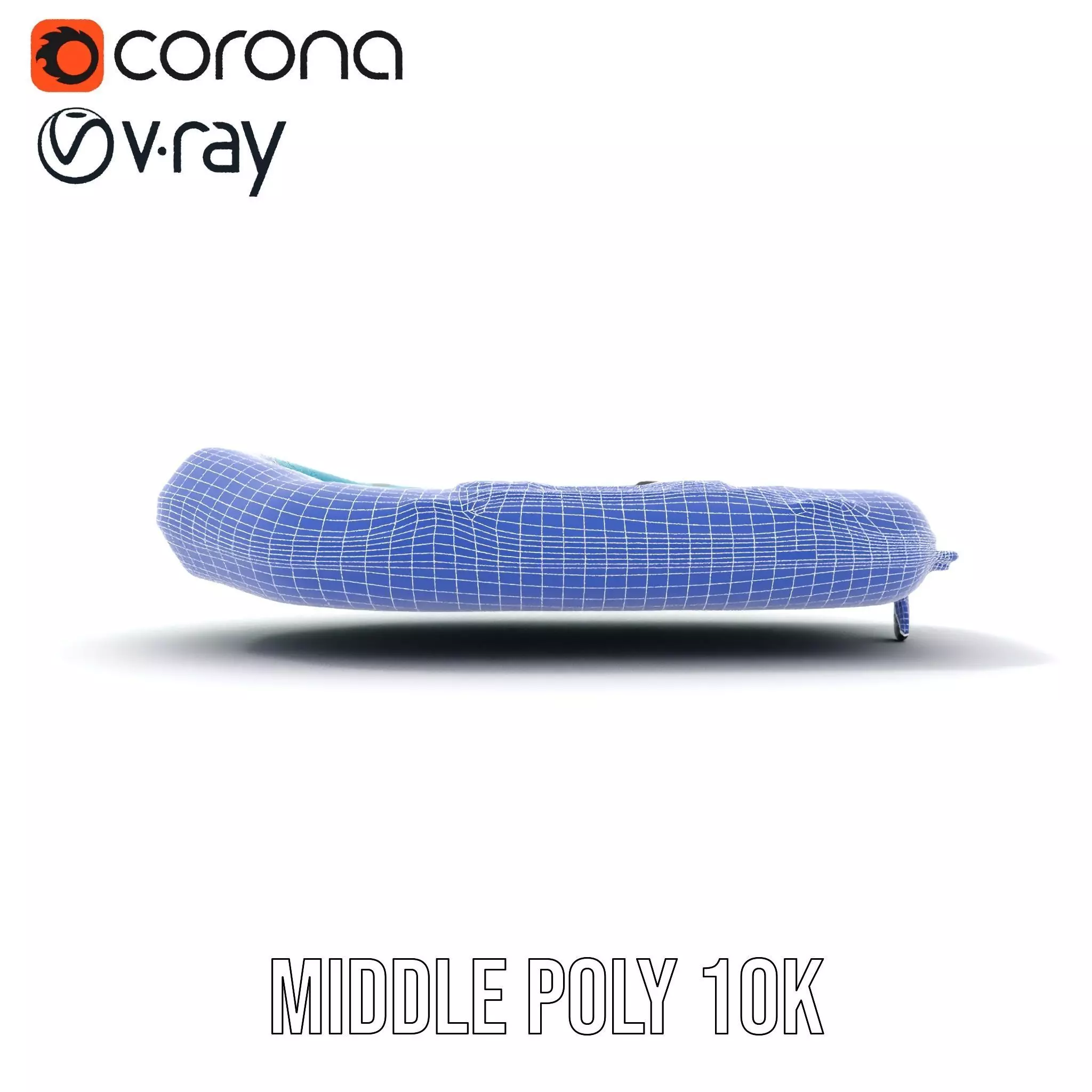 Teal Inflatable Raft model pack Low-poly 3D model_29