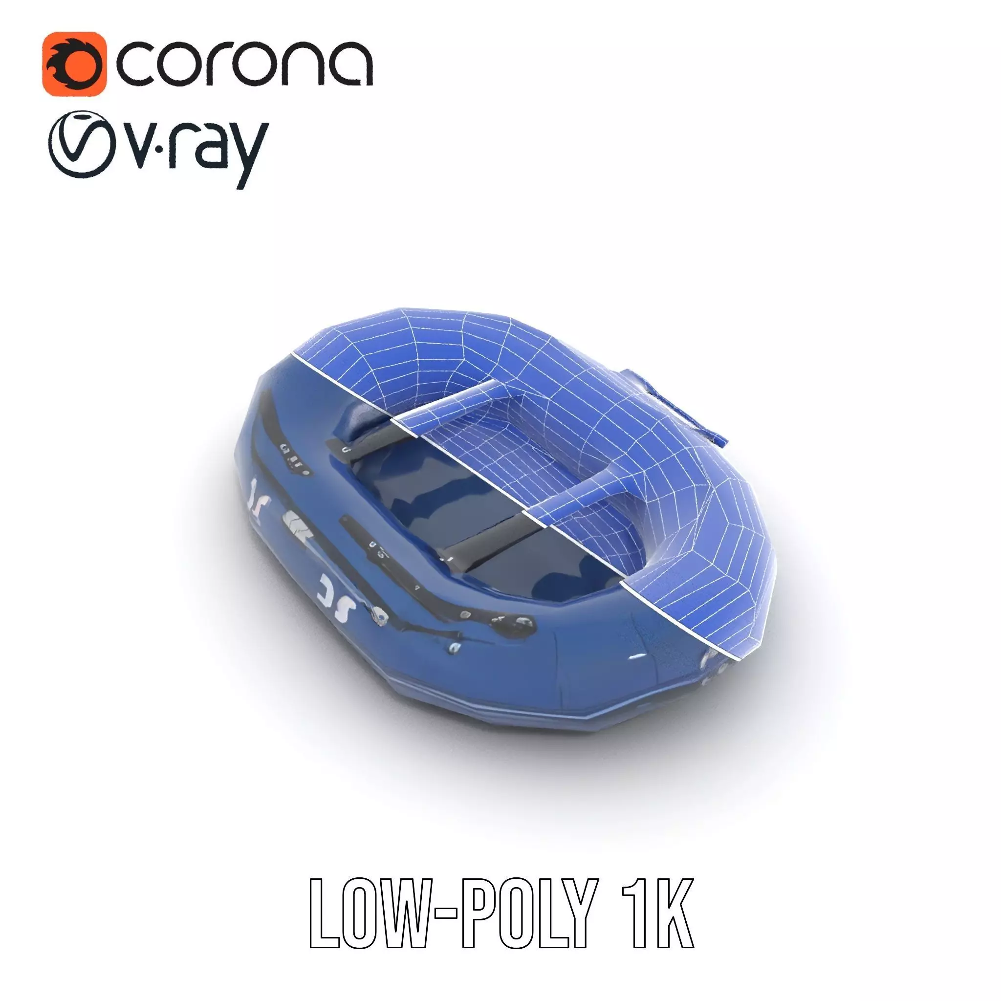 Navy Rubber Boat model pack Low-poly 3D model_16