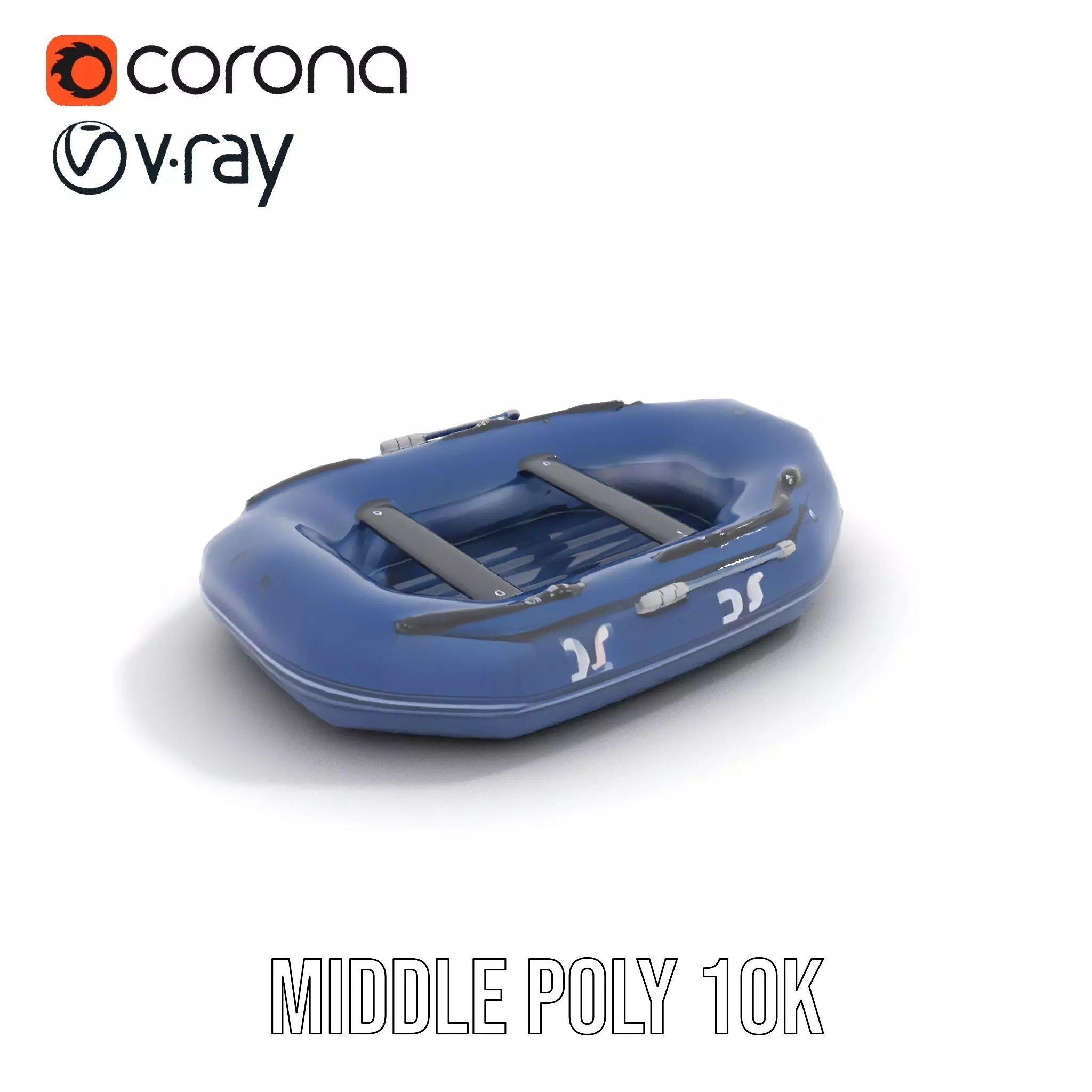 Navy Rubber Boat model pack Low-poly 3D model_6