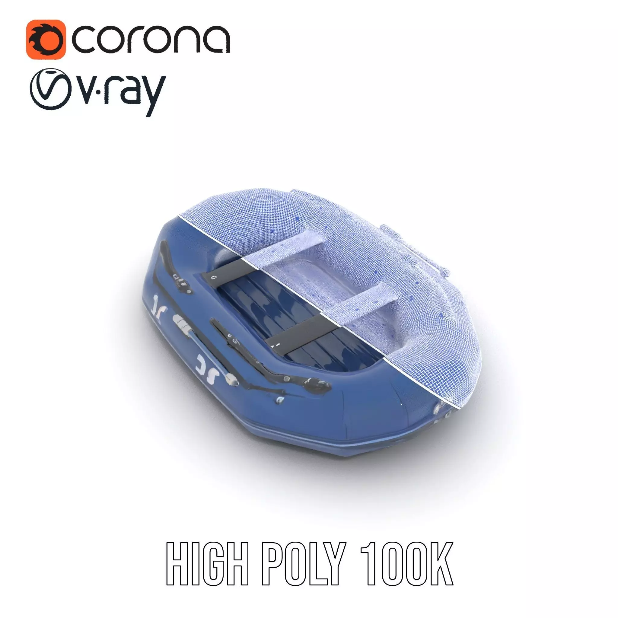 Navy Rubber Boat model pack Low-poly 3D model_26