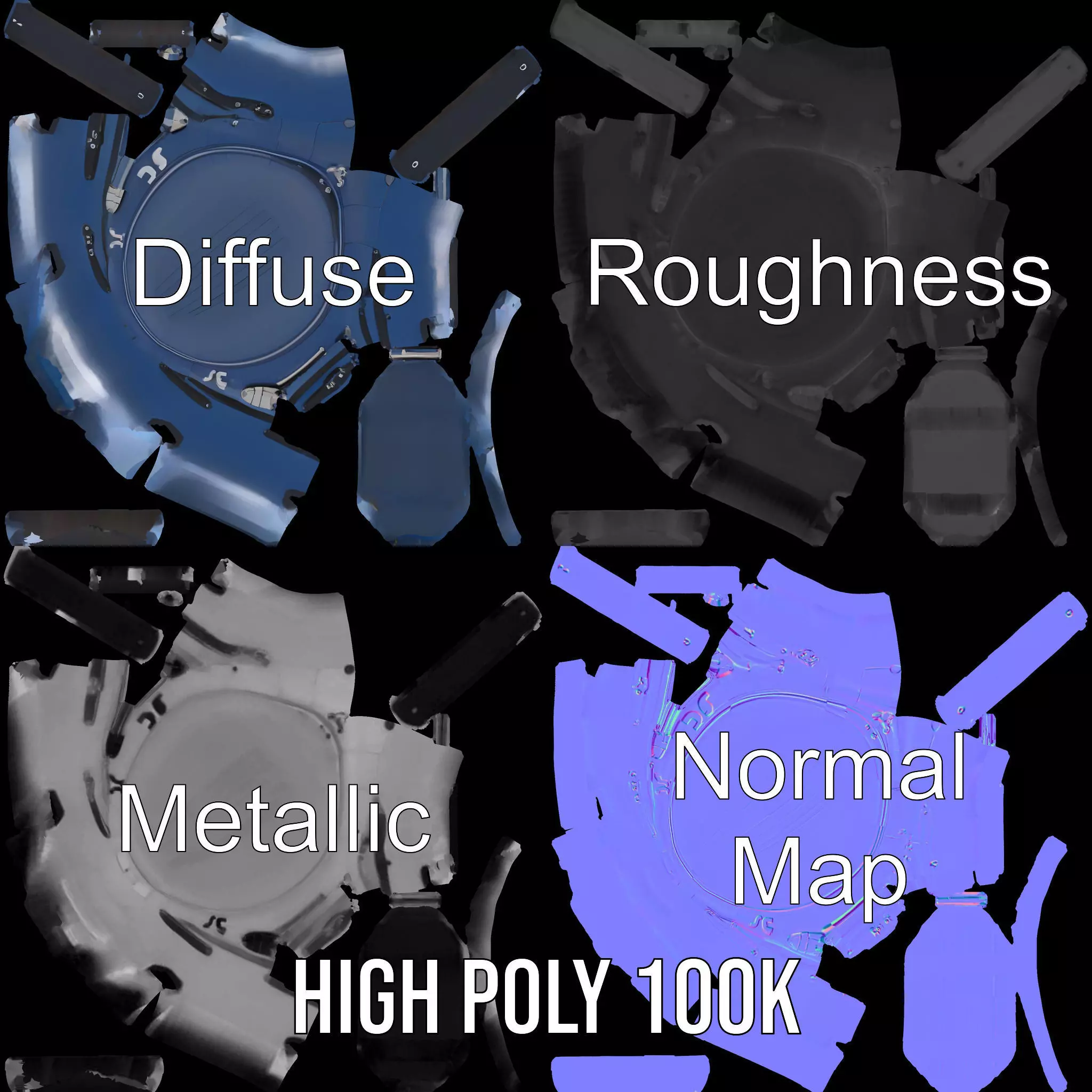 Navy Rubber Boat model pack Low-poly 3D model_3