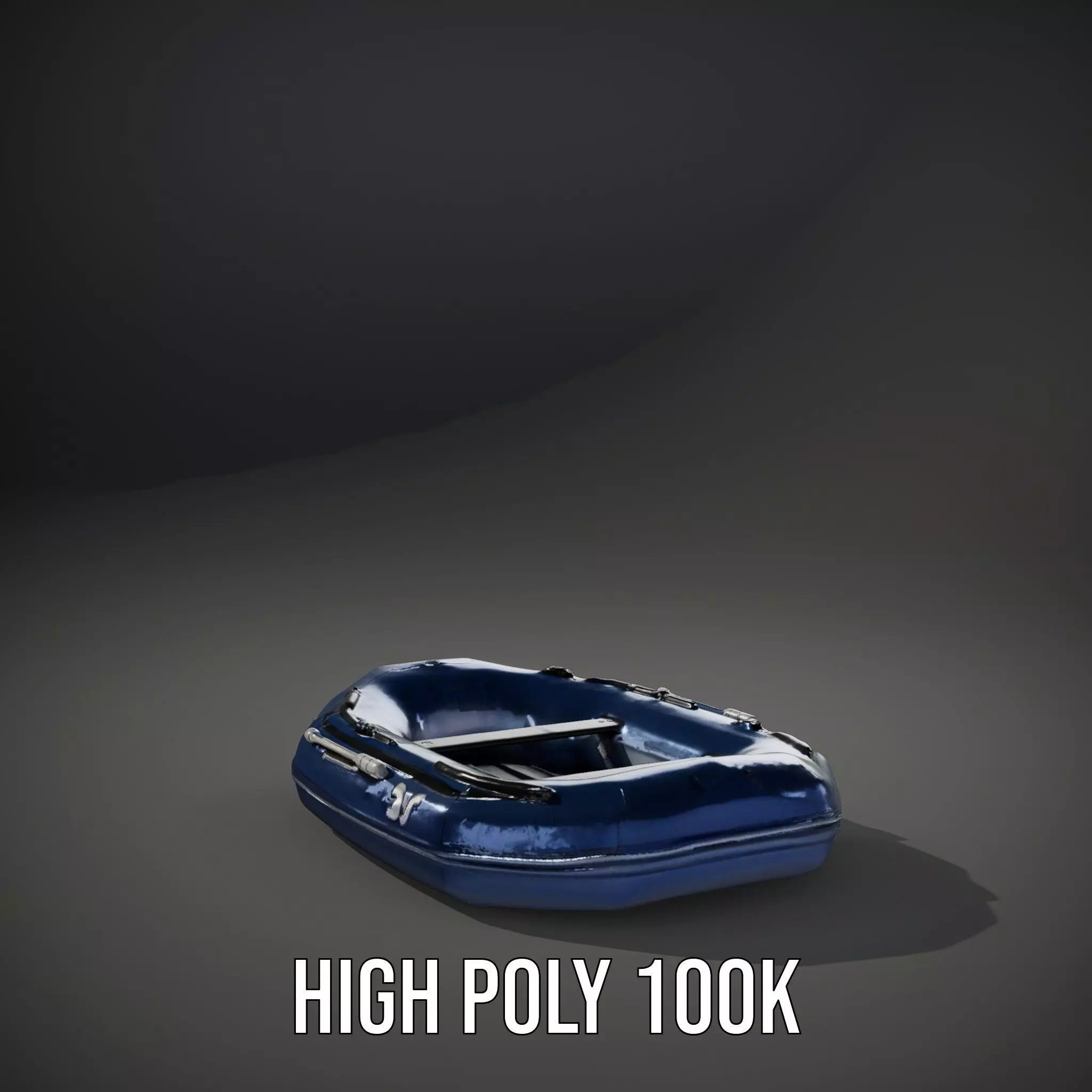 Navy Rubber Boat model pack Low-poly 3D model_8