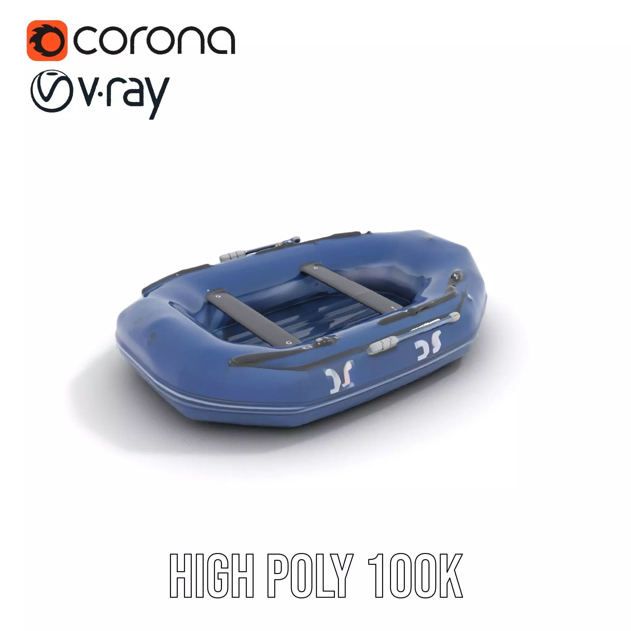 Navy Rubber Boat model pack Low-poly 3D model_20