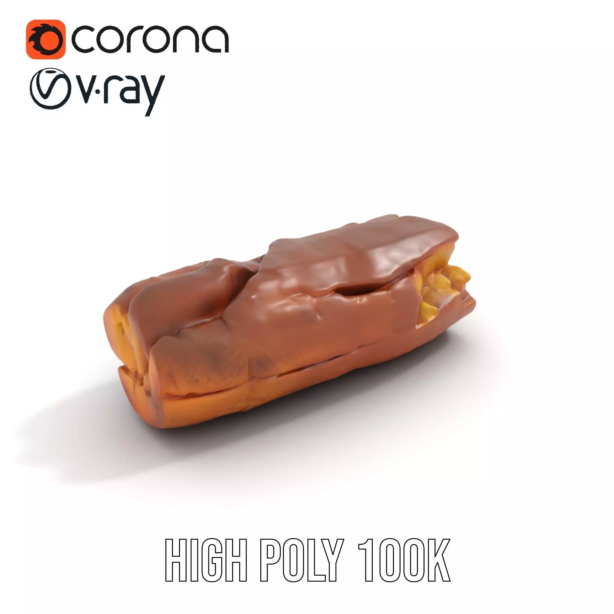 Crispy Baguette model pack Low-poly 3D model_20