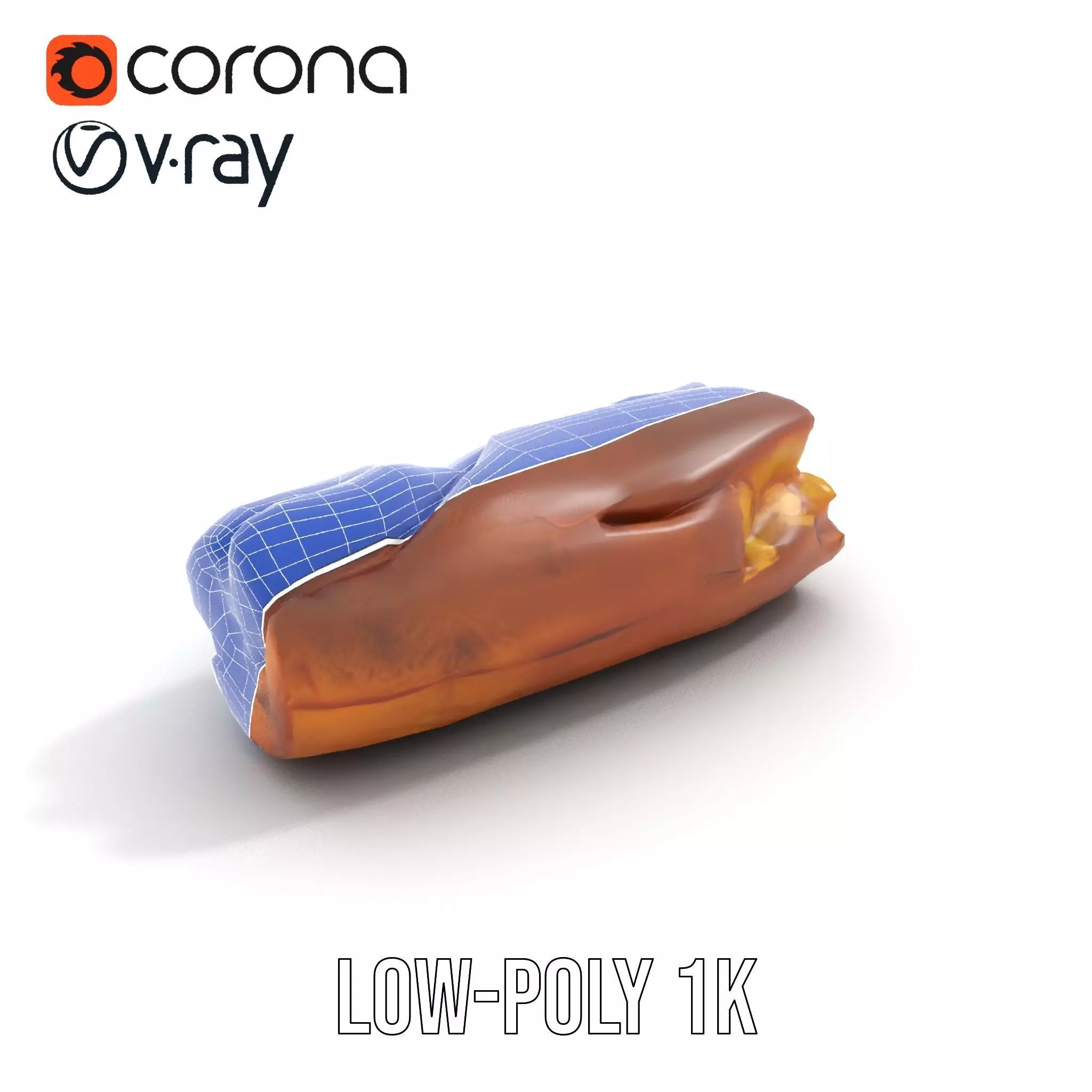 Crispy Baguette model pack Low-poly 3D model_28