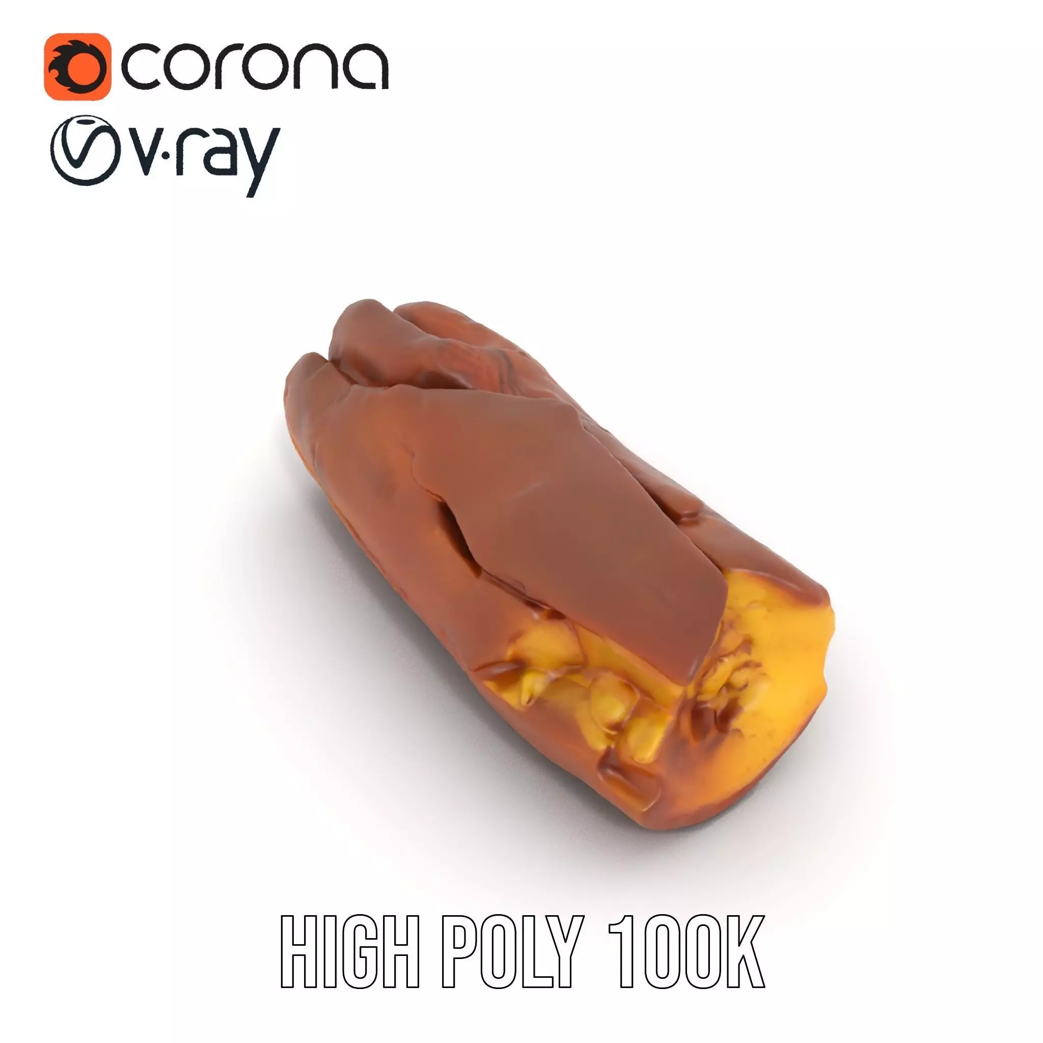 Crispy Baguette model pack Low-poly 3D model_15