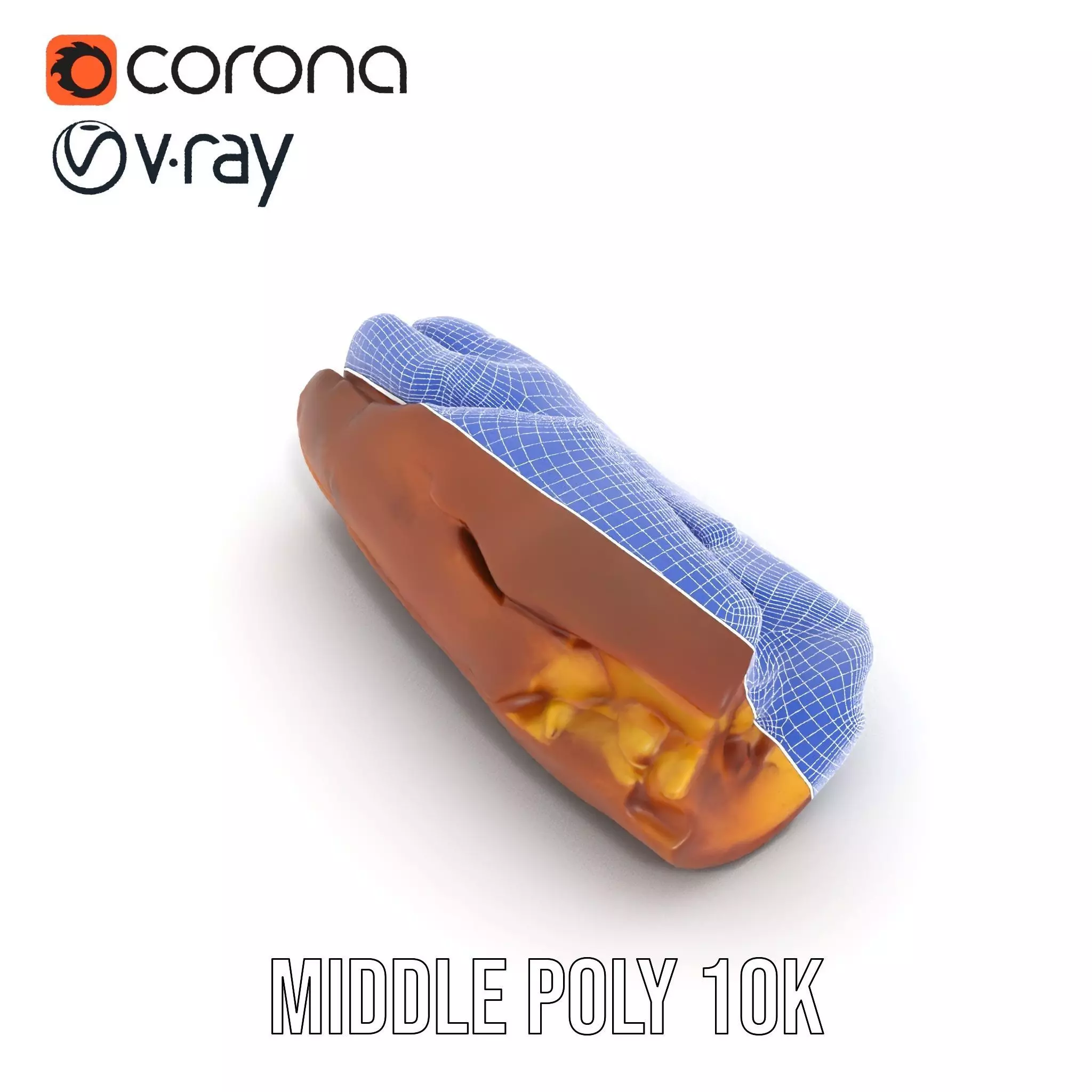 Crispy Baguette model pack Low-poly 3D model_18