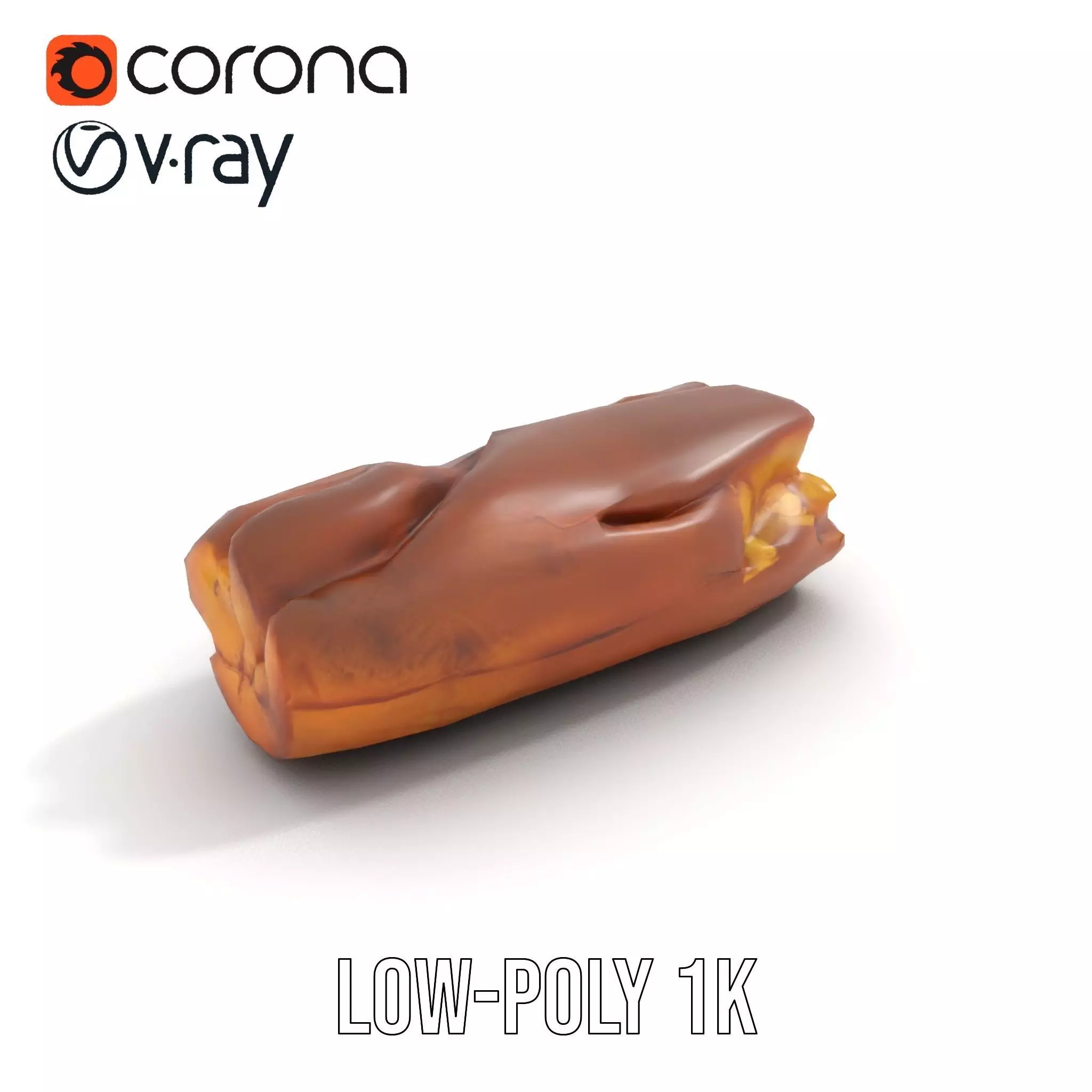 Crispy Baguette model pack Low-poly 3D model_12