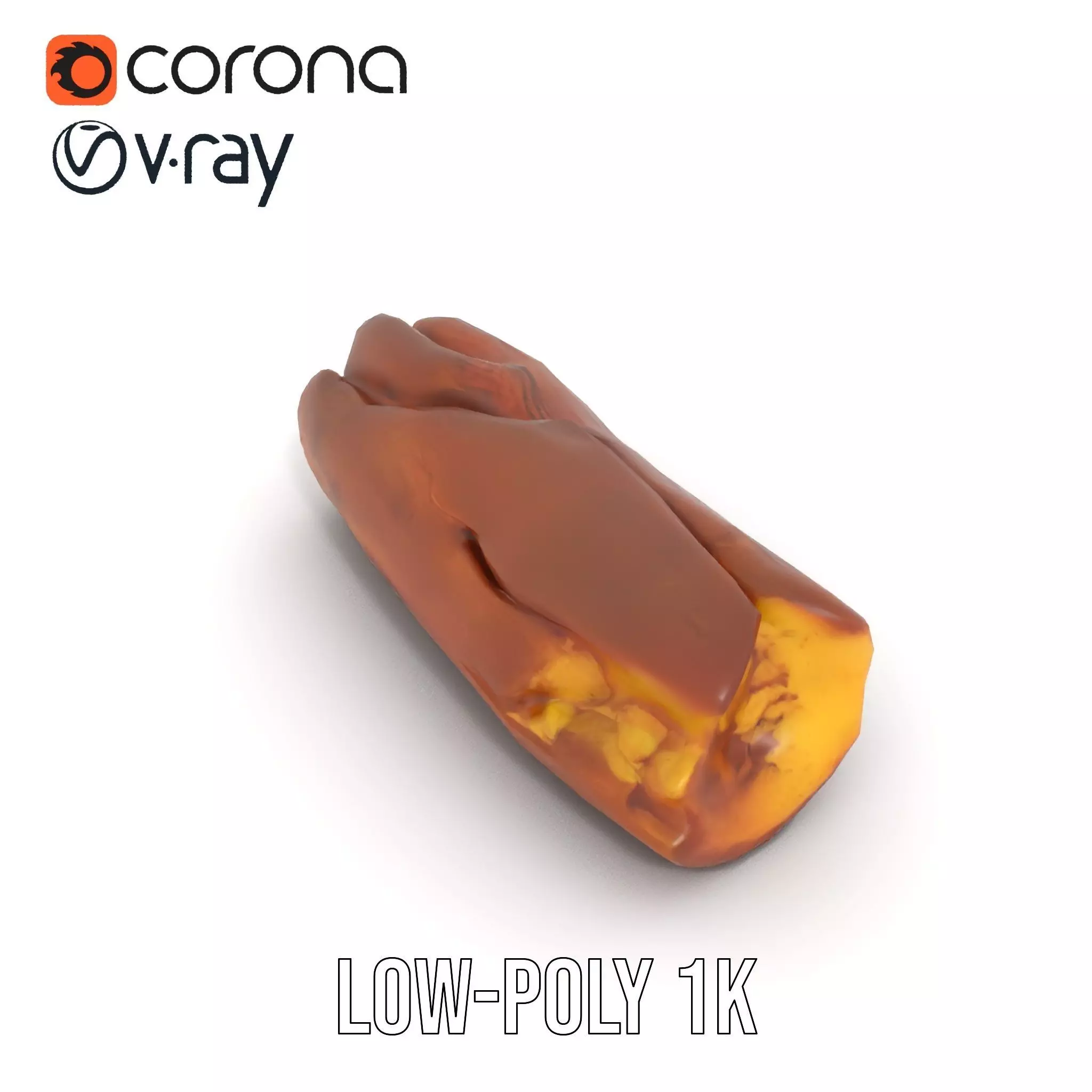 Crispy Baguette model pack Low-poly 3D model_7
