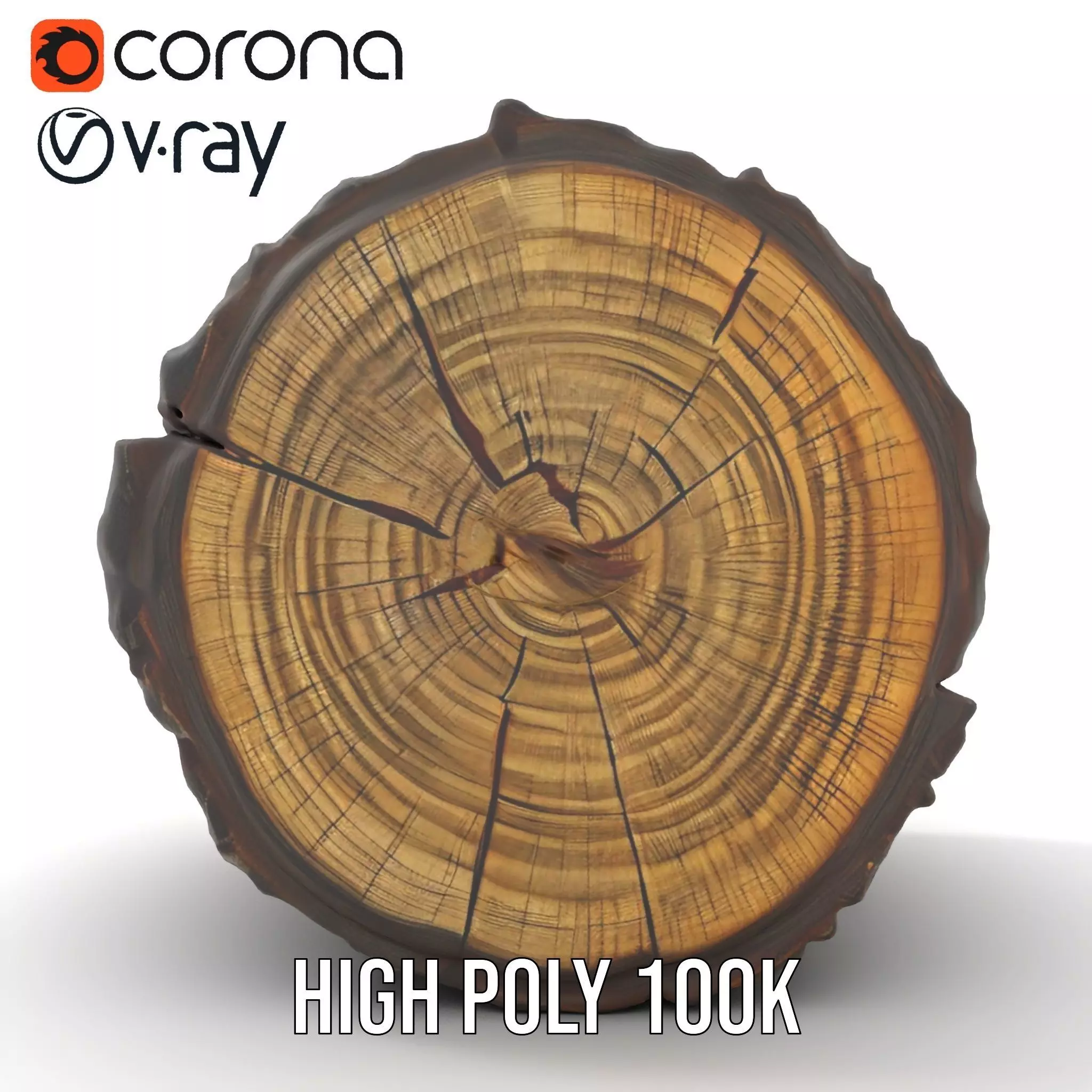 Rustic Tree Trunk model pack Low-poly 3D model_23