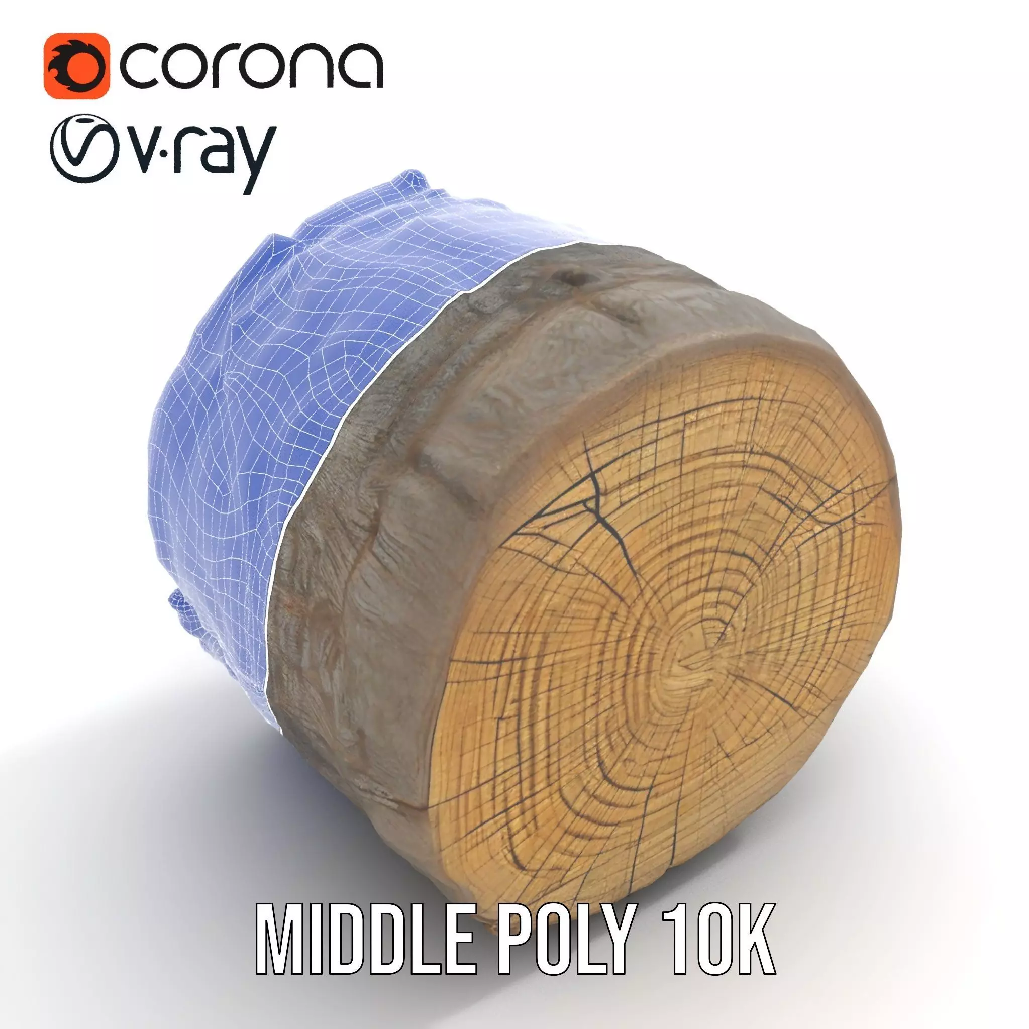 Rustic Tree Trunk model pack Low-poly 3D model_18