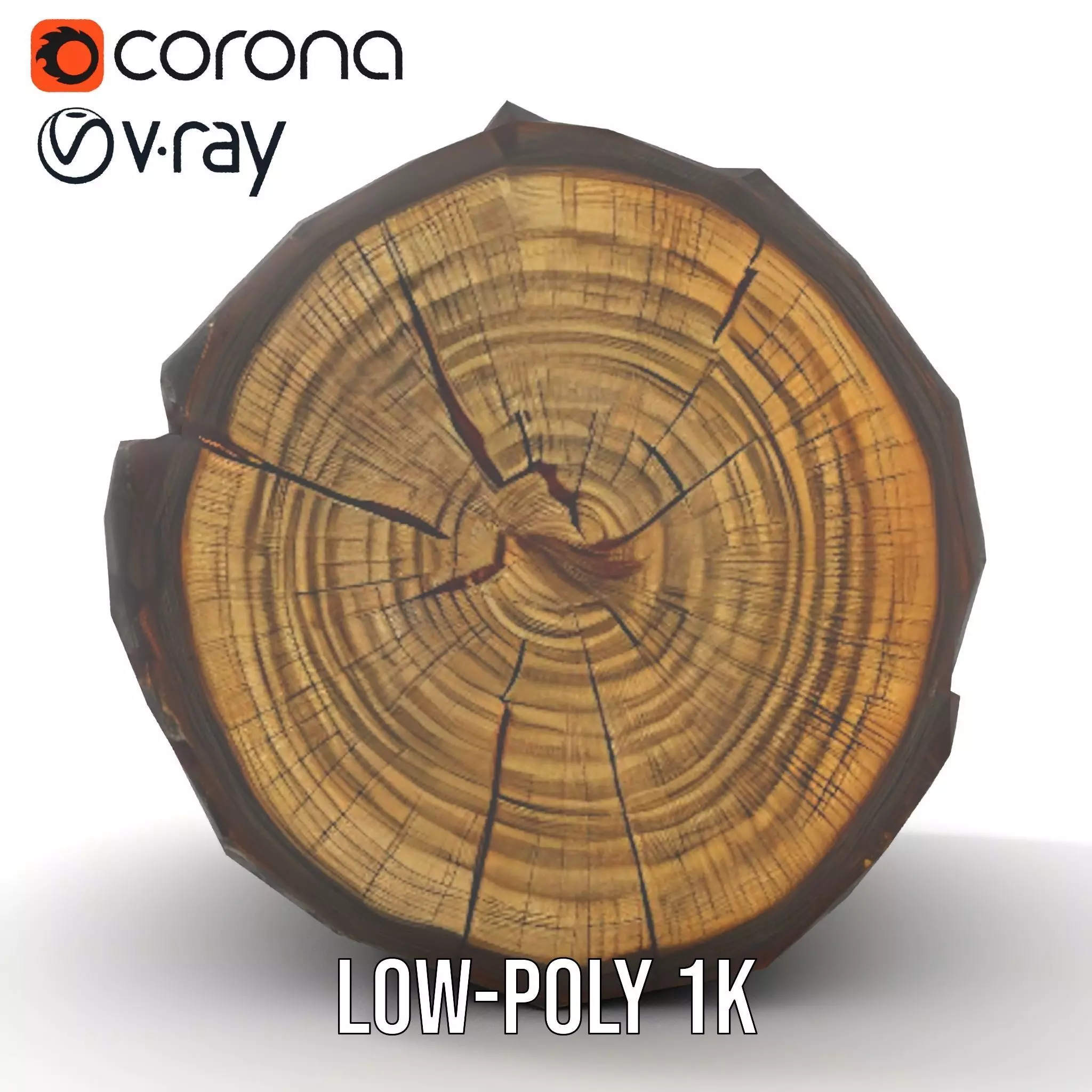 Rustic Tree Trunk model pack Low-poly 3D model_22