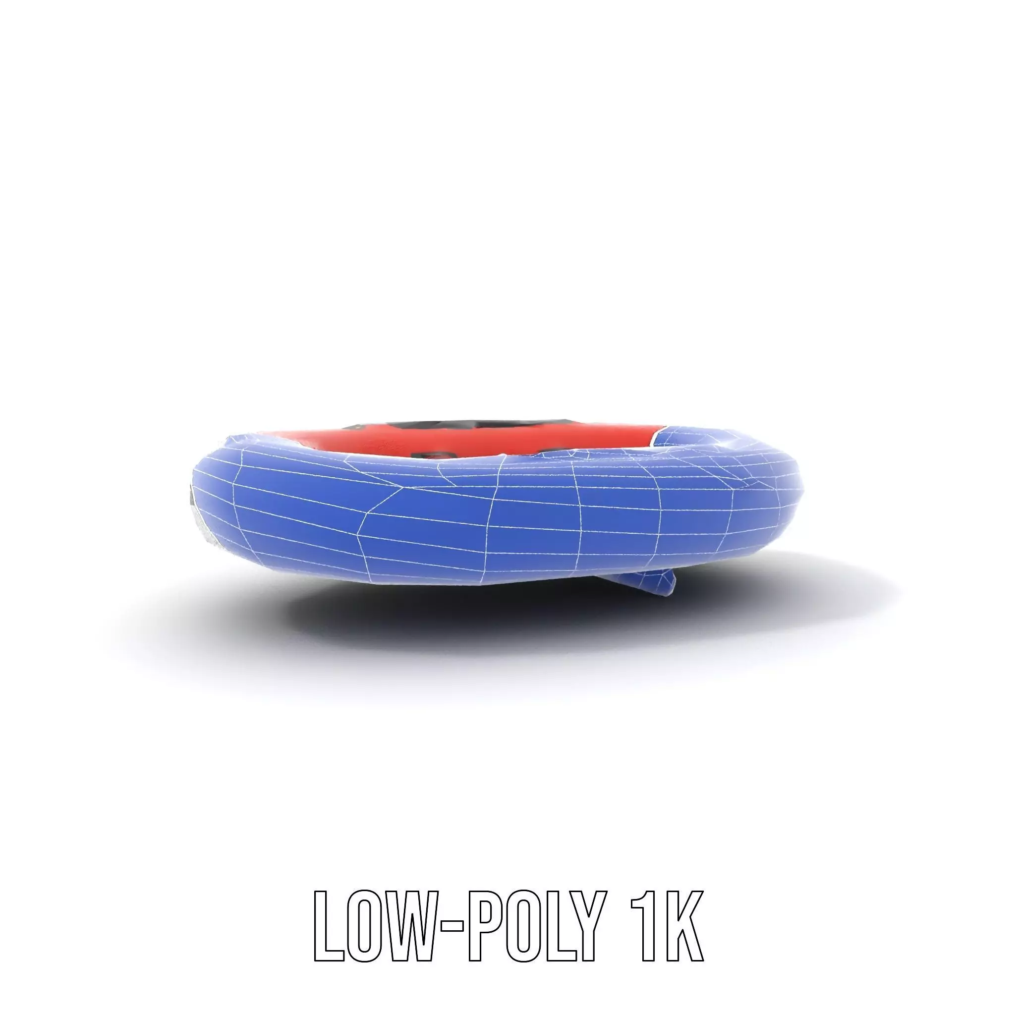 Orange Inflatable Boat model pack Low-poly 3D model_19