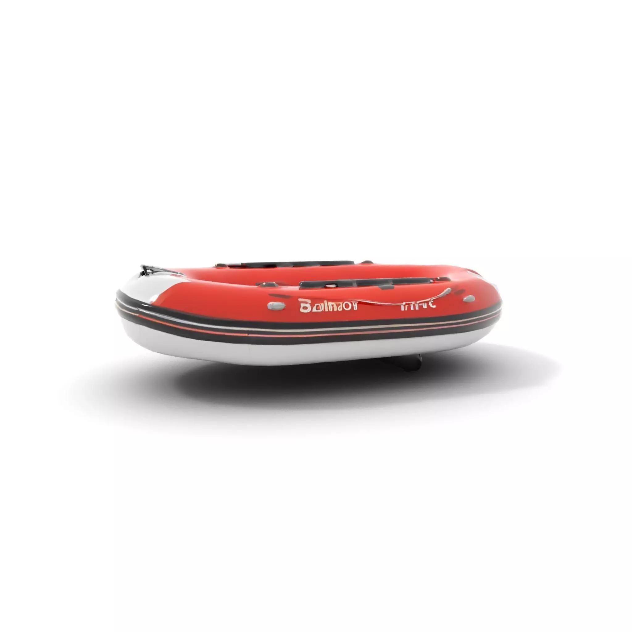 Orange Inflatable Boat model pack Low-poly 3D model_13