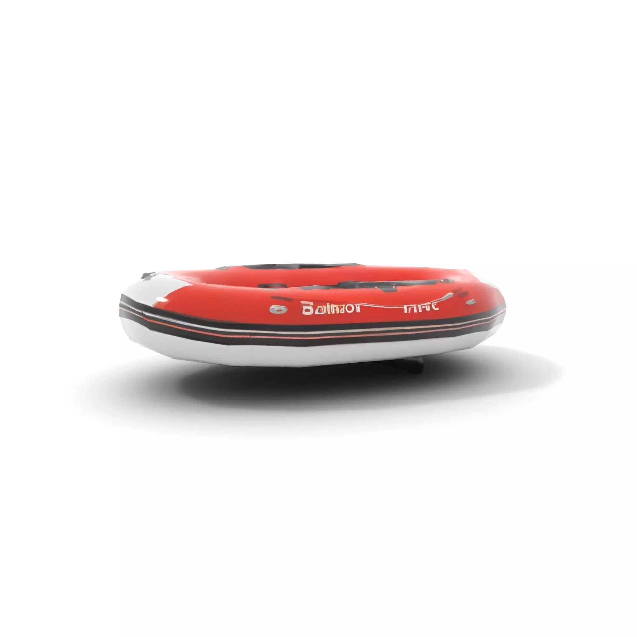 Orange Inflatable Boat model pack Low-poly 3D model_9