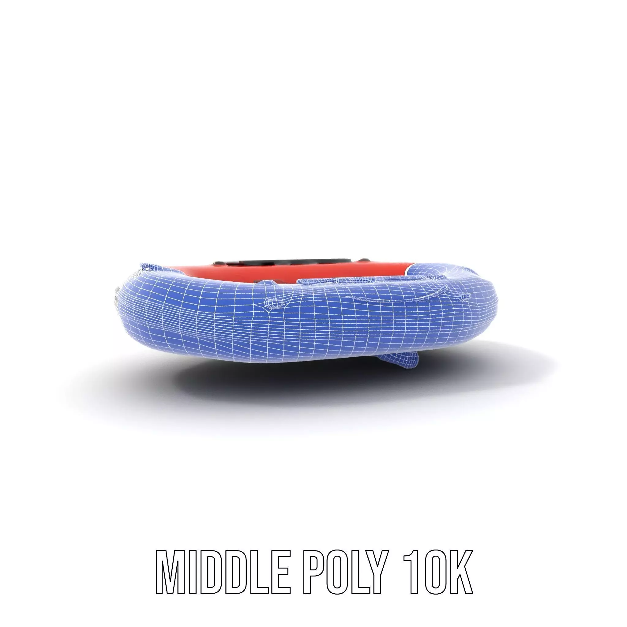 Orange Inflatable Boat model pack Low-poly 3D model_15