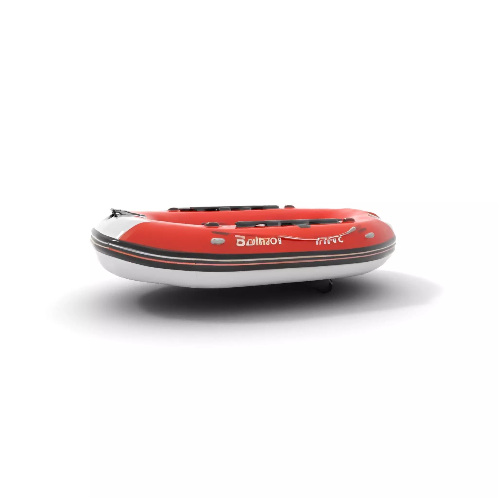 Orange Inflatable Boat model pack Low-poly 3D model_0