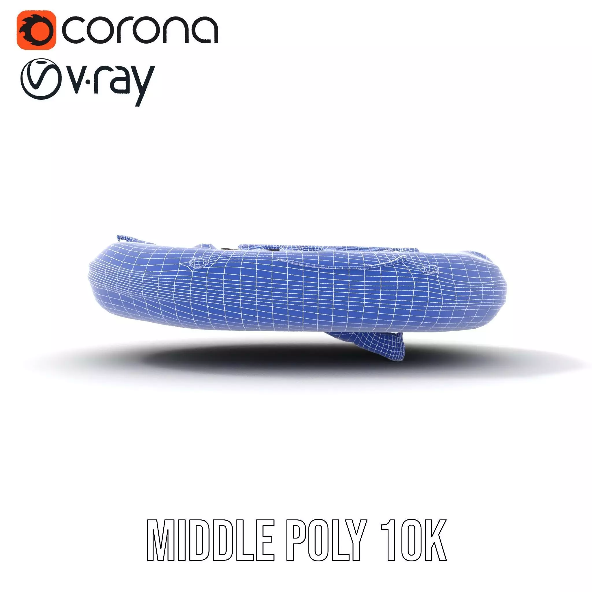 Orange Inflatable Boat model pack Low-poly 3D model_27