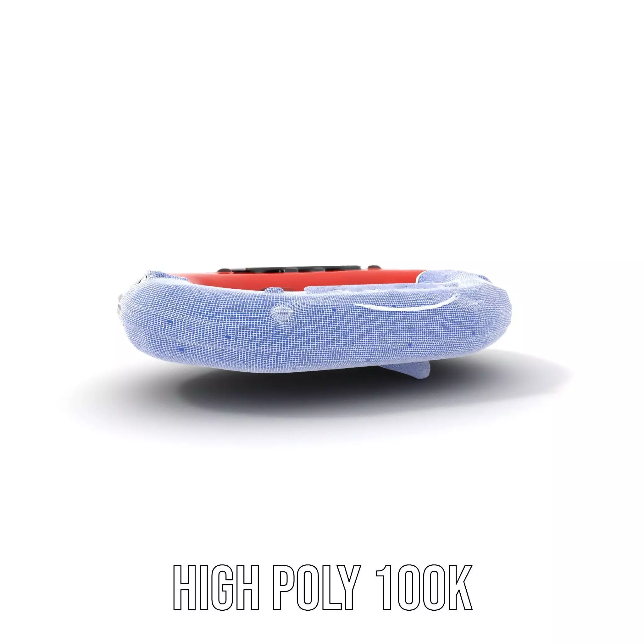 Orange Inflatable Boat model pack Low-poly 3D model_4