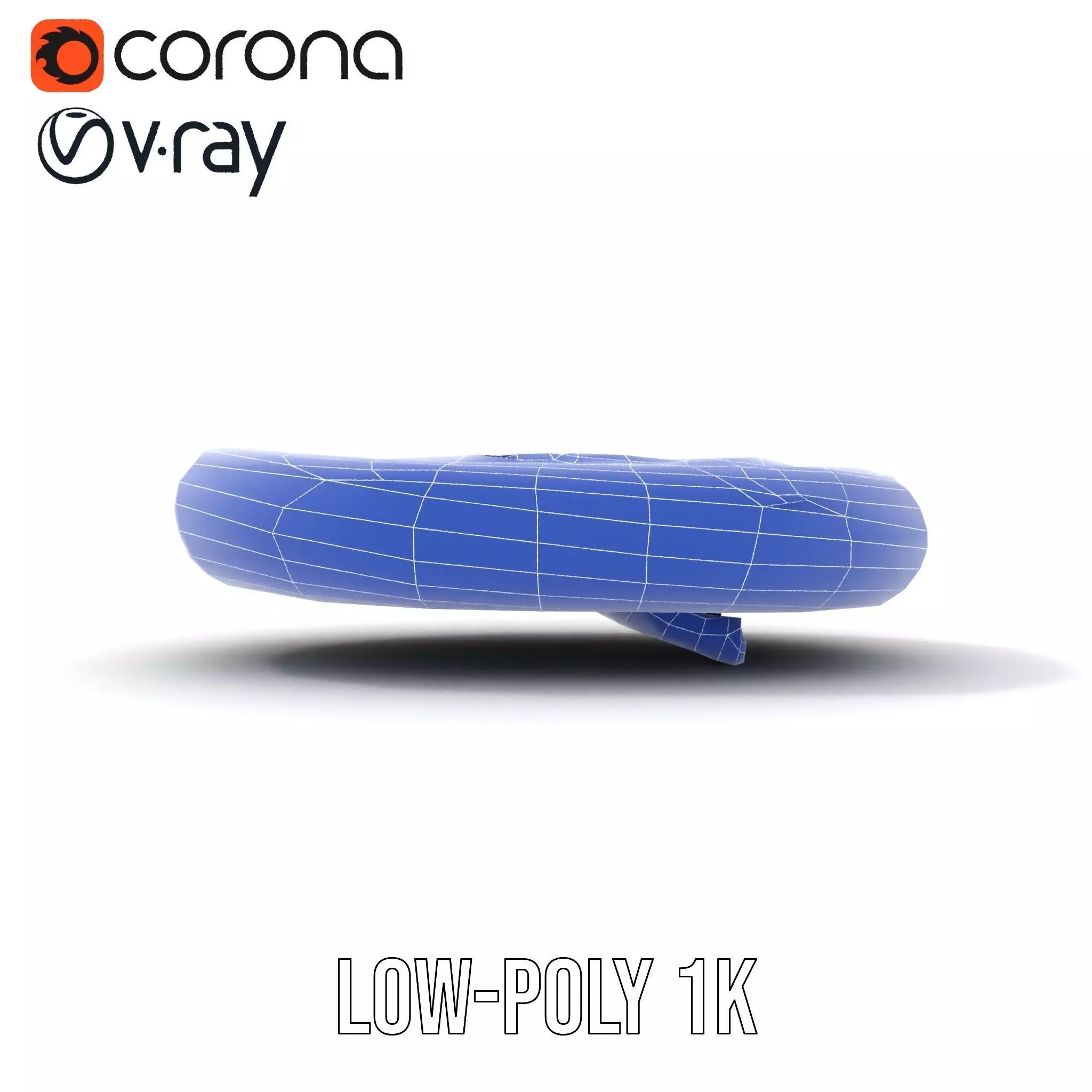 Orange Inflatable Boat model pack Low-poly 3D model_31