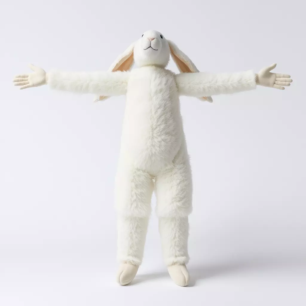 Soft White Rabbit model pack Low-poly 3D model_2