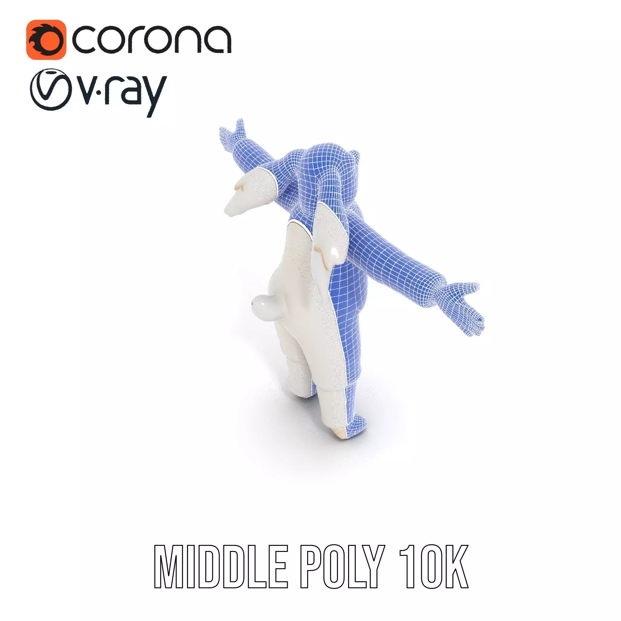 Soft White Rabbit model pack Low-poly 3D model_24