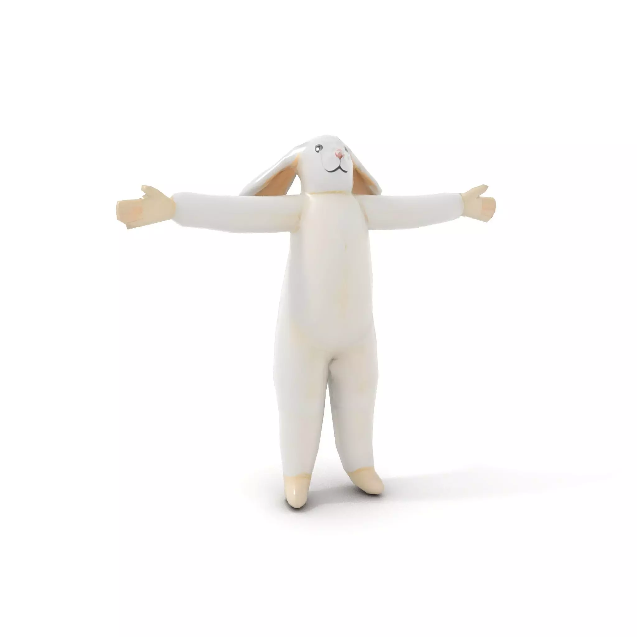 Soft White Rabbit model pack Low-poly 3D model_12