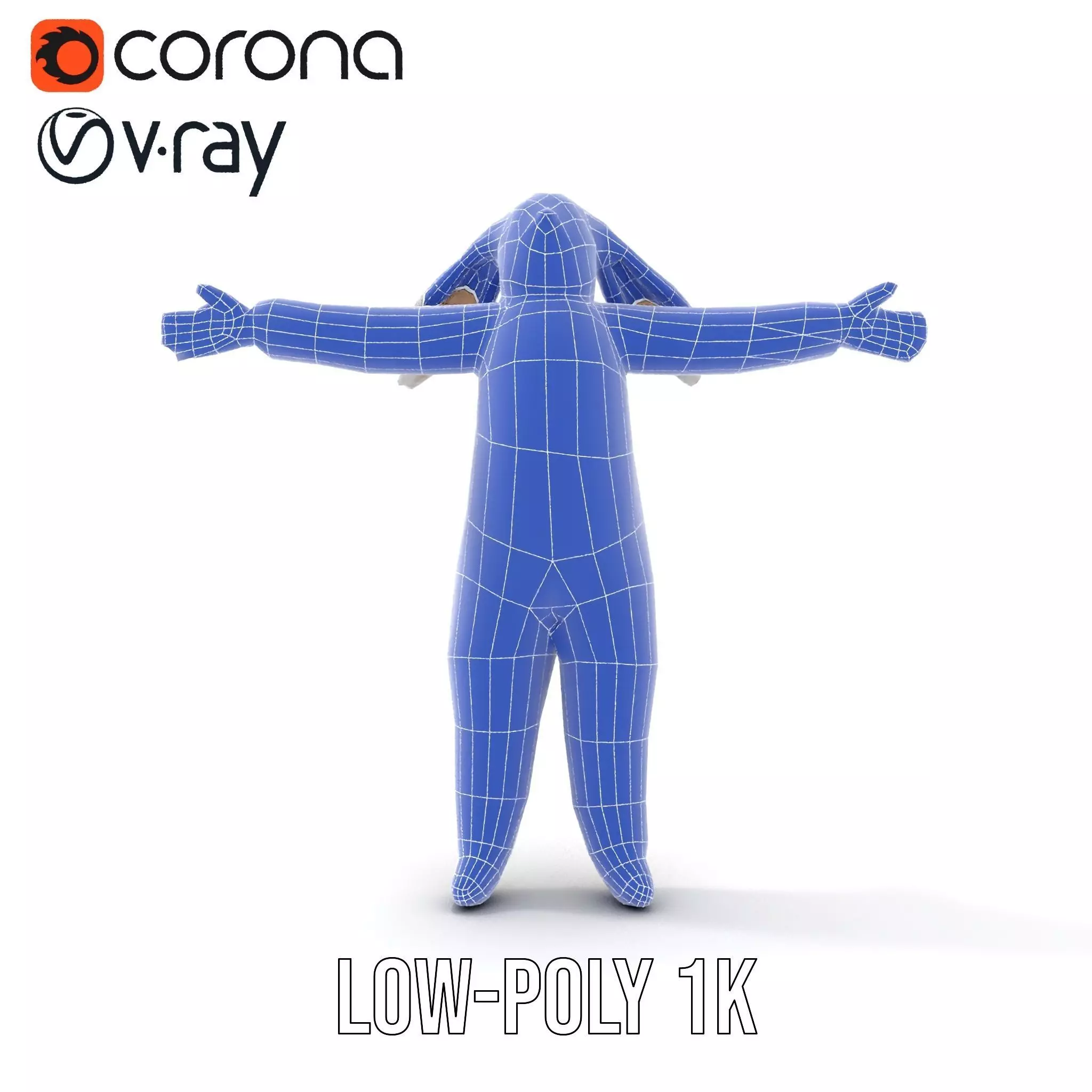 Soft White Rabbit model pack Low-poly 3D model_19