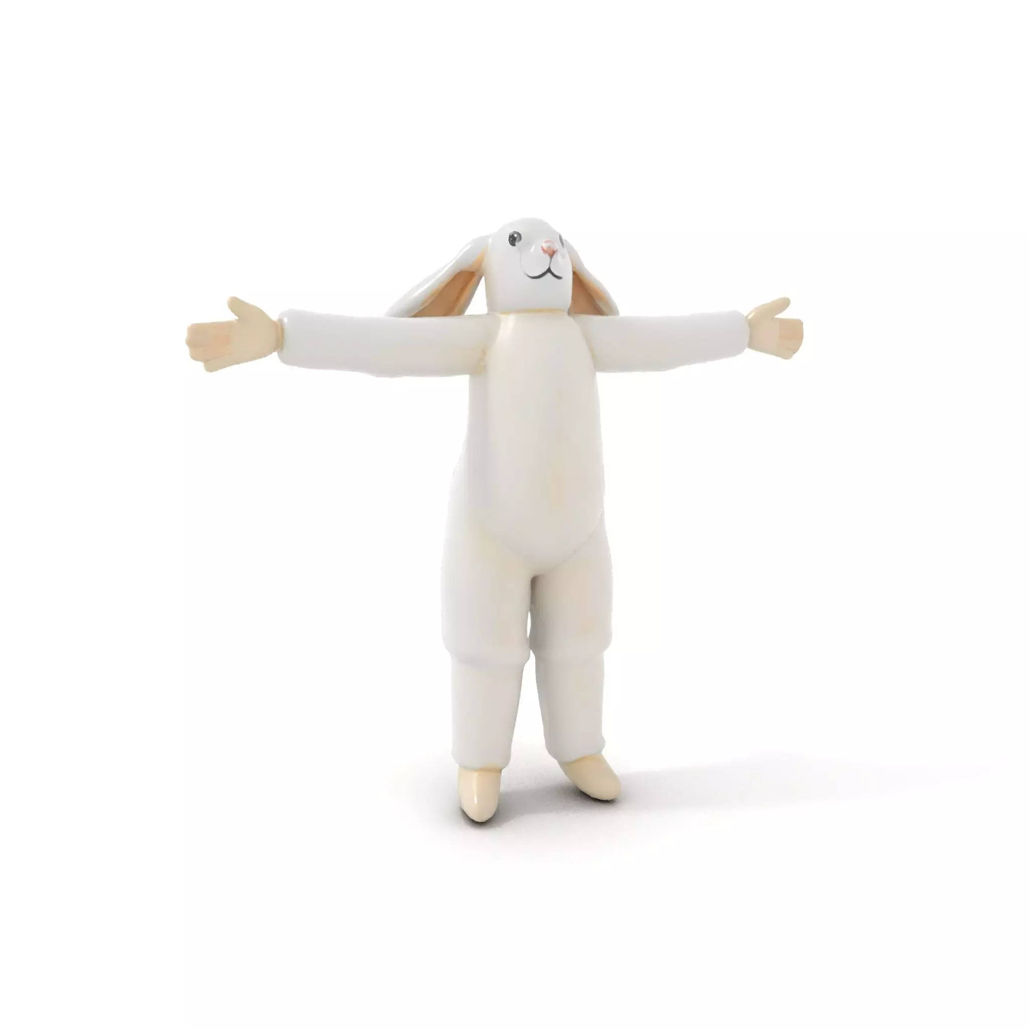 Soft White Rabbit model pack Low-poly 3D model_15