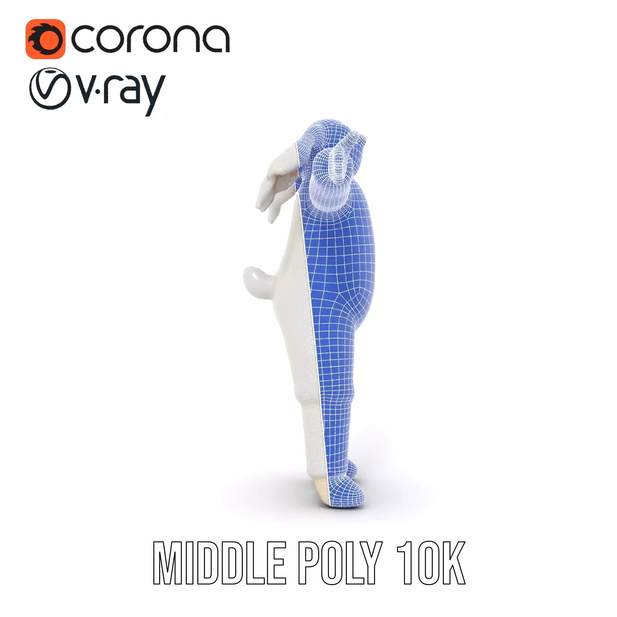 Soft White Rabbit model pack Low-poly 3D model_29