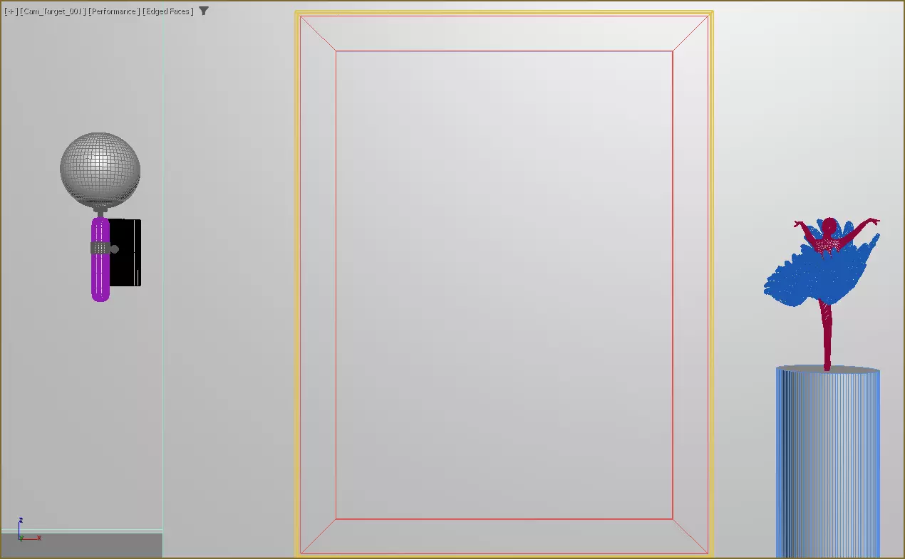 Modern abstract wall paintings 3D model_4