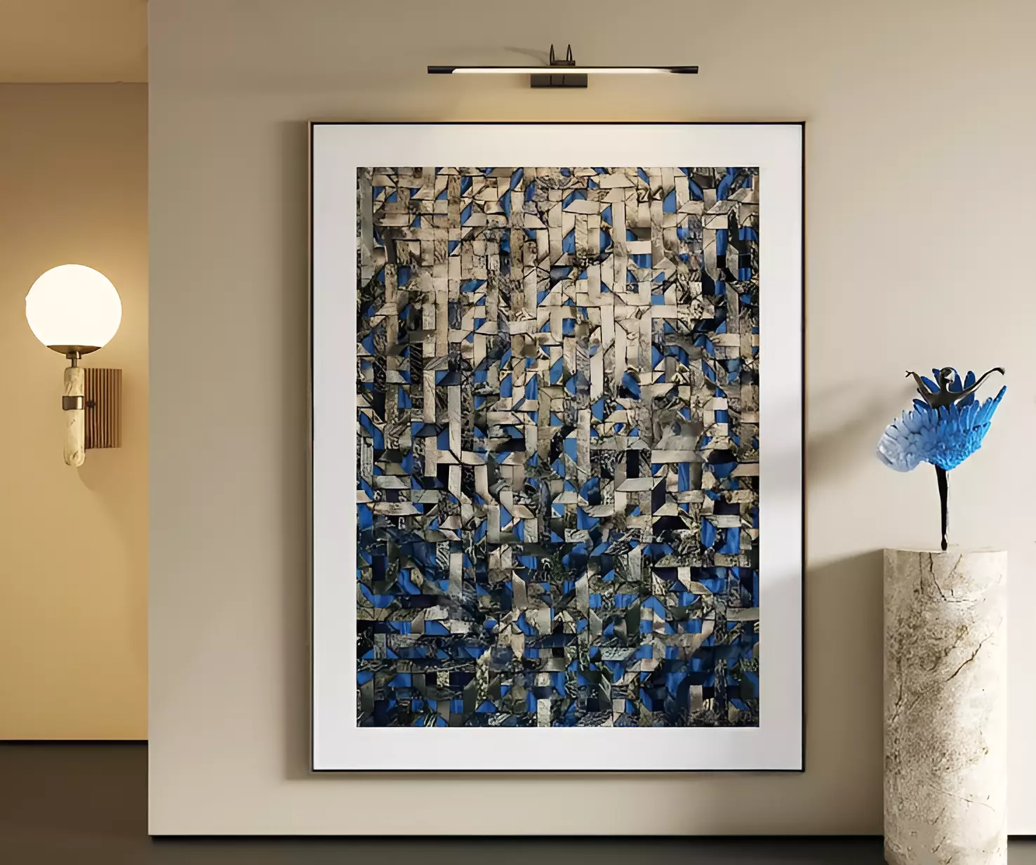 Modern abstract wall paintings 3D model_0