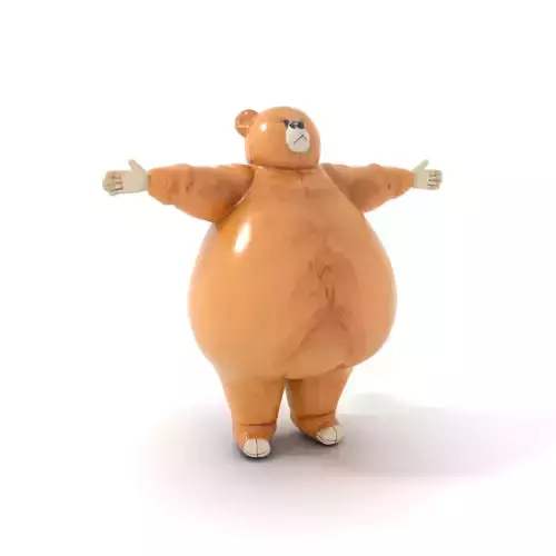 Fluffy Teddy Bear model pack Low-poly 3D model