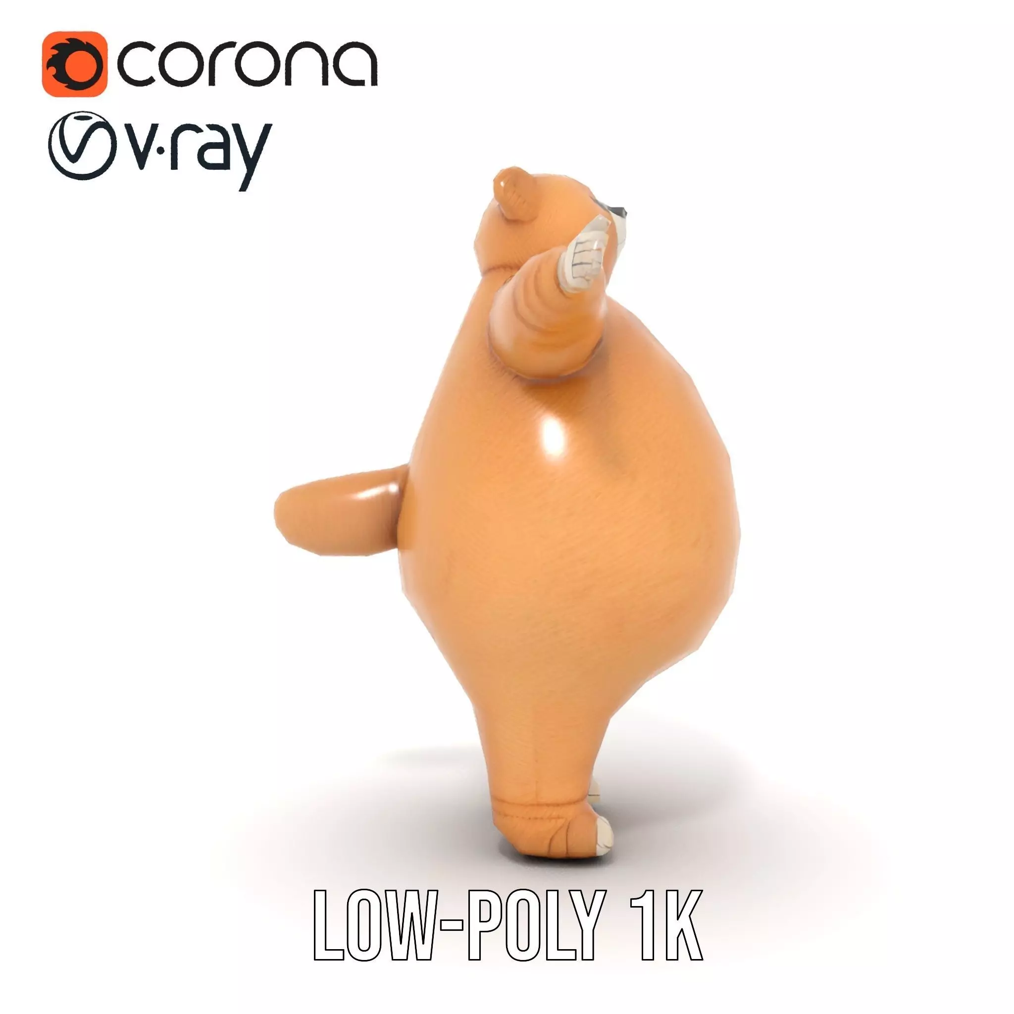 Fluffy Teddy Bear model pack Low-poly 3D model_14