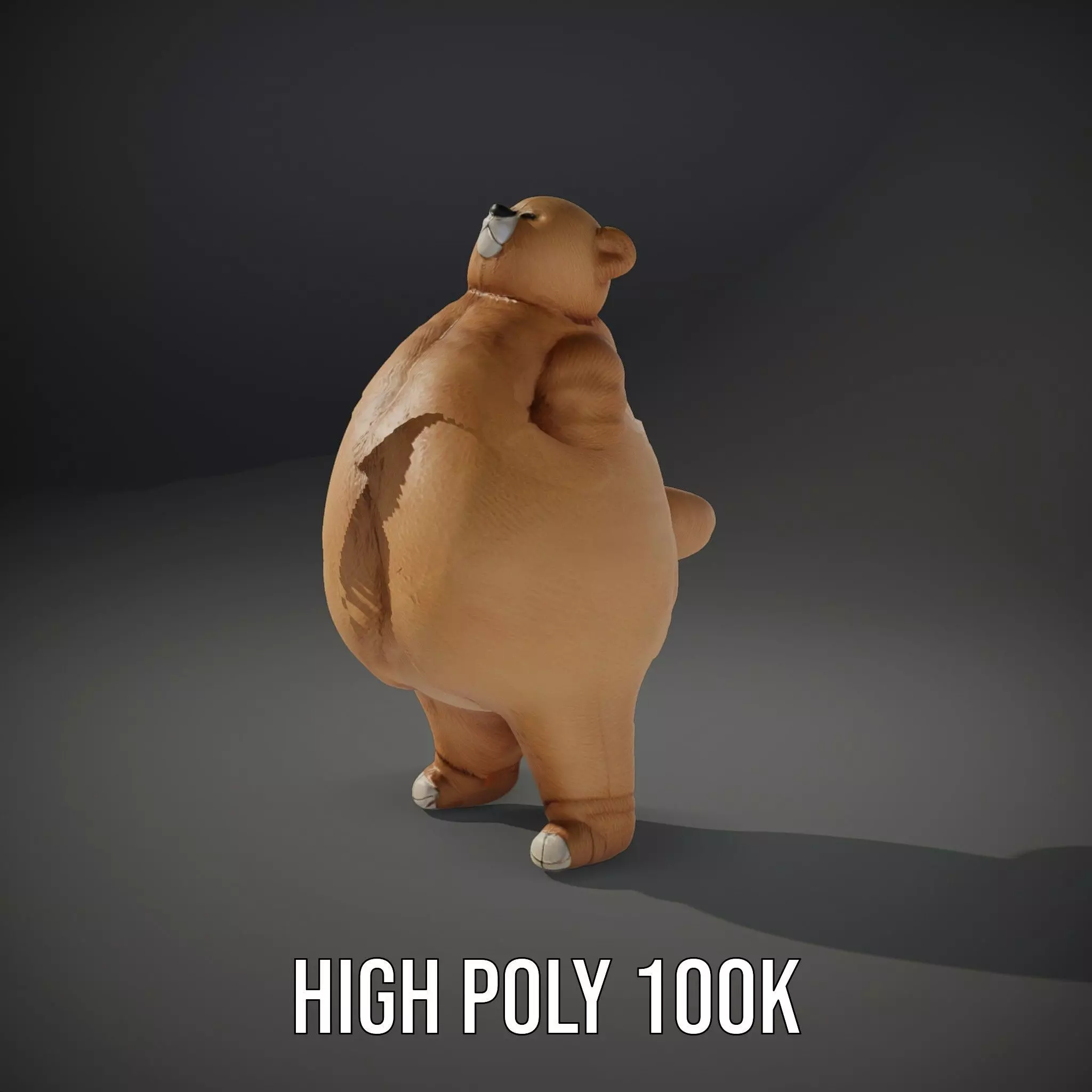 Fluffy Teddy Bear model pack Low-poly 3D model_12