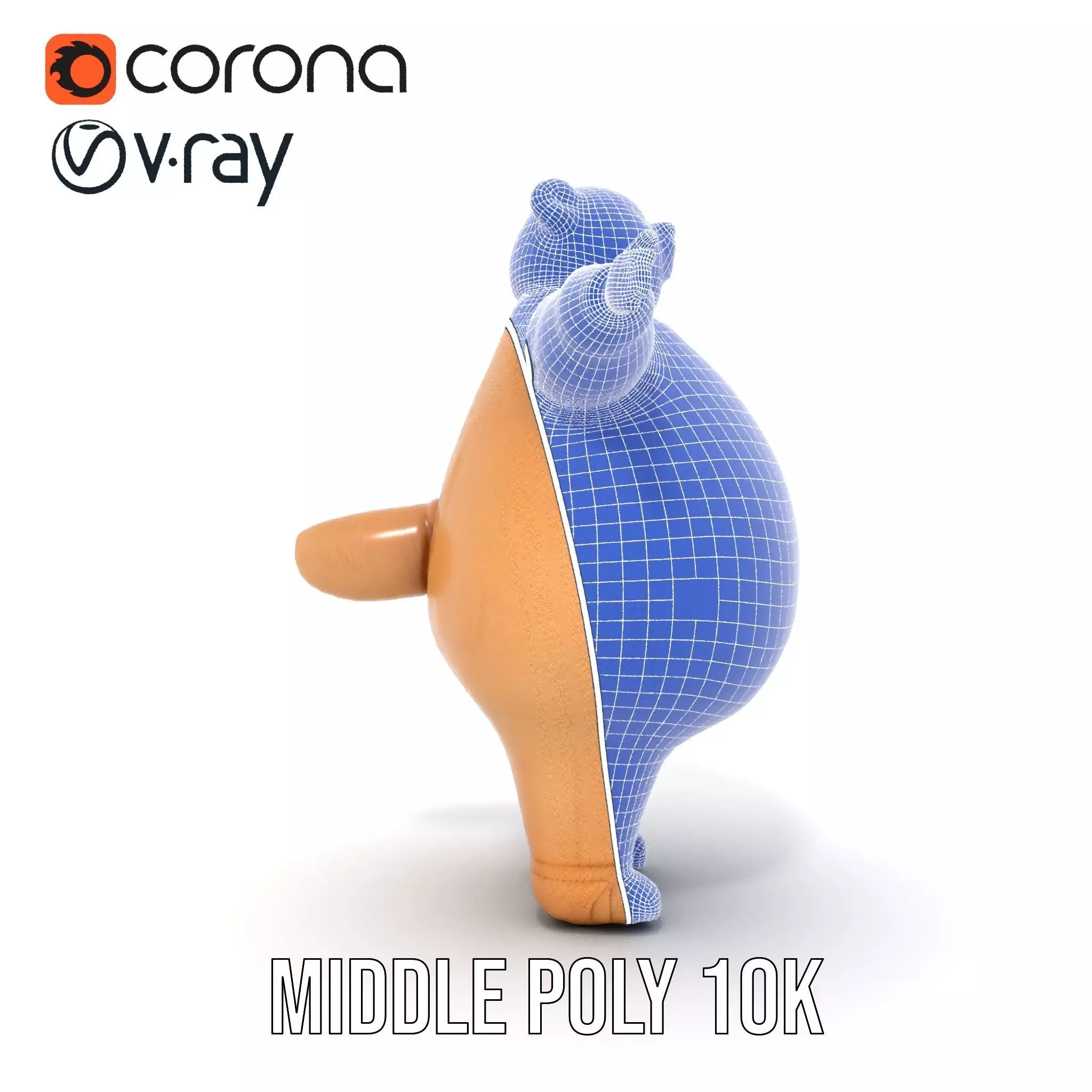 Fluffy Teddy Bear model pack Low-poly 3D model_26