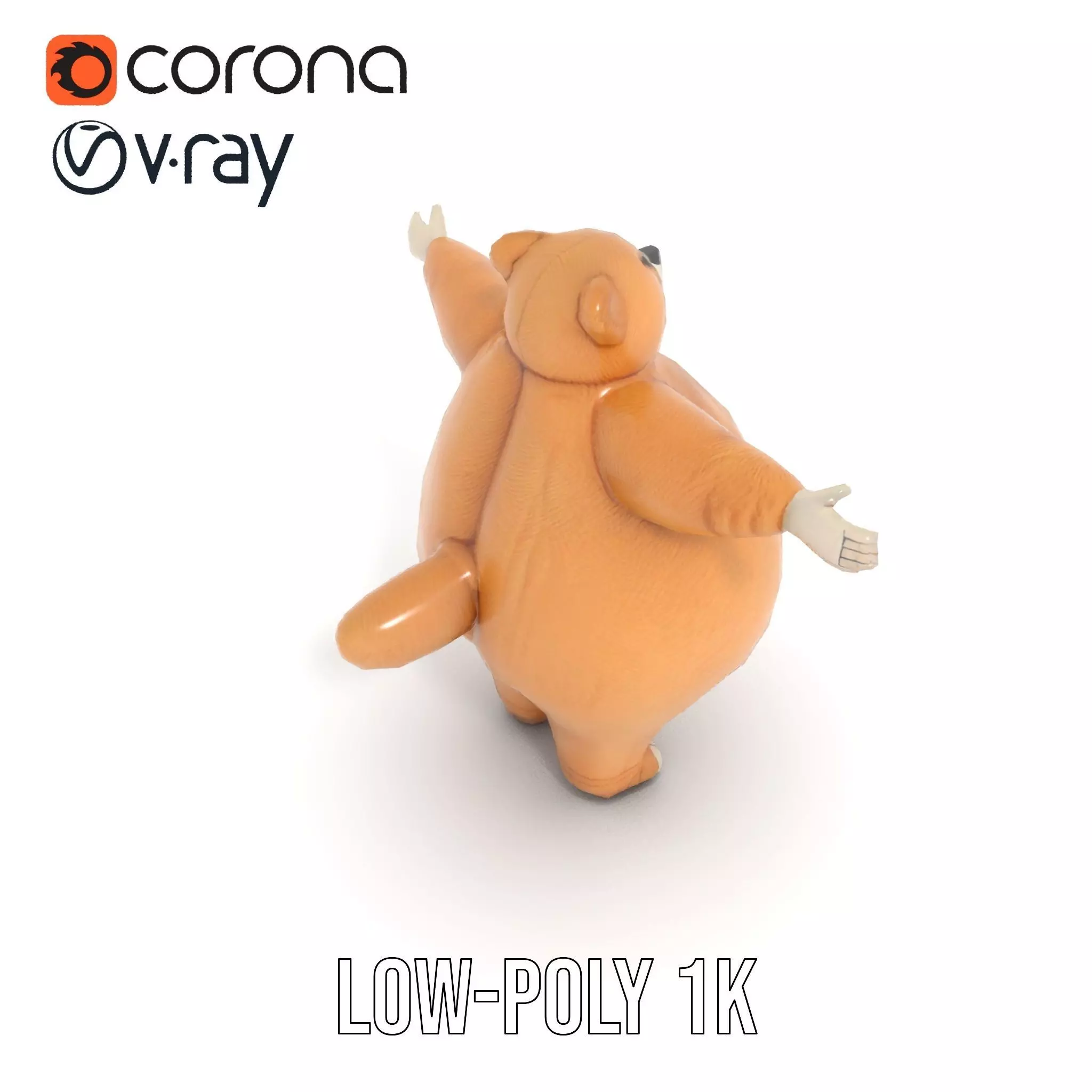 Fluffy Teddy Bear model pack Low-poly 3D model_17