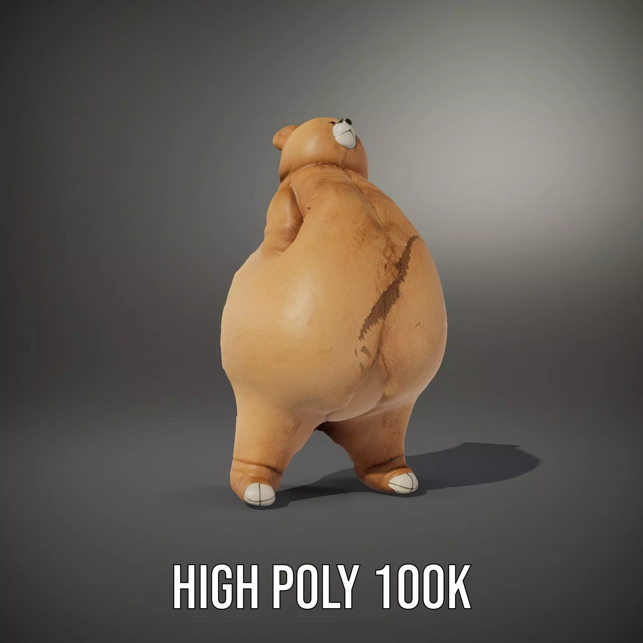 Fluffy Teddy Bear model pack Low-poly 3D model_8