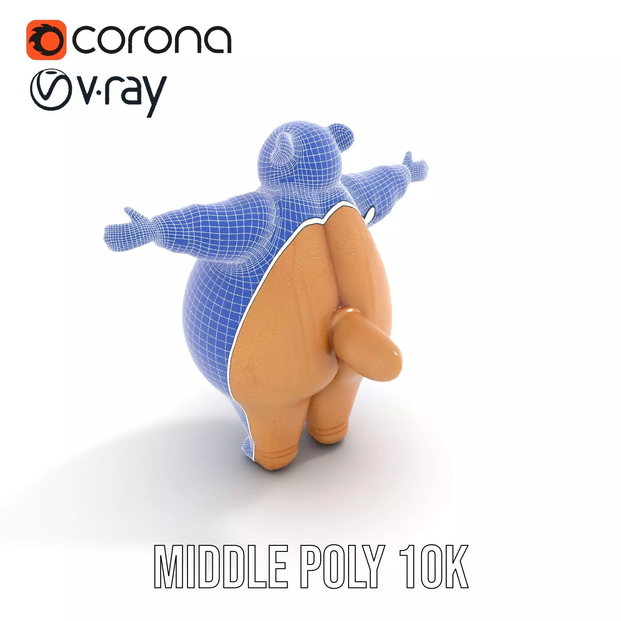 Fluffy Teddy Bear model pack Low-poly 3D model_23